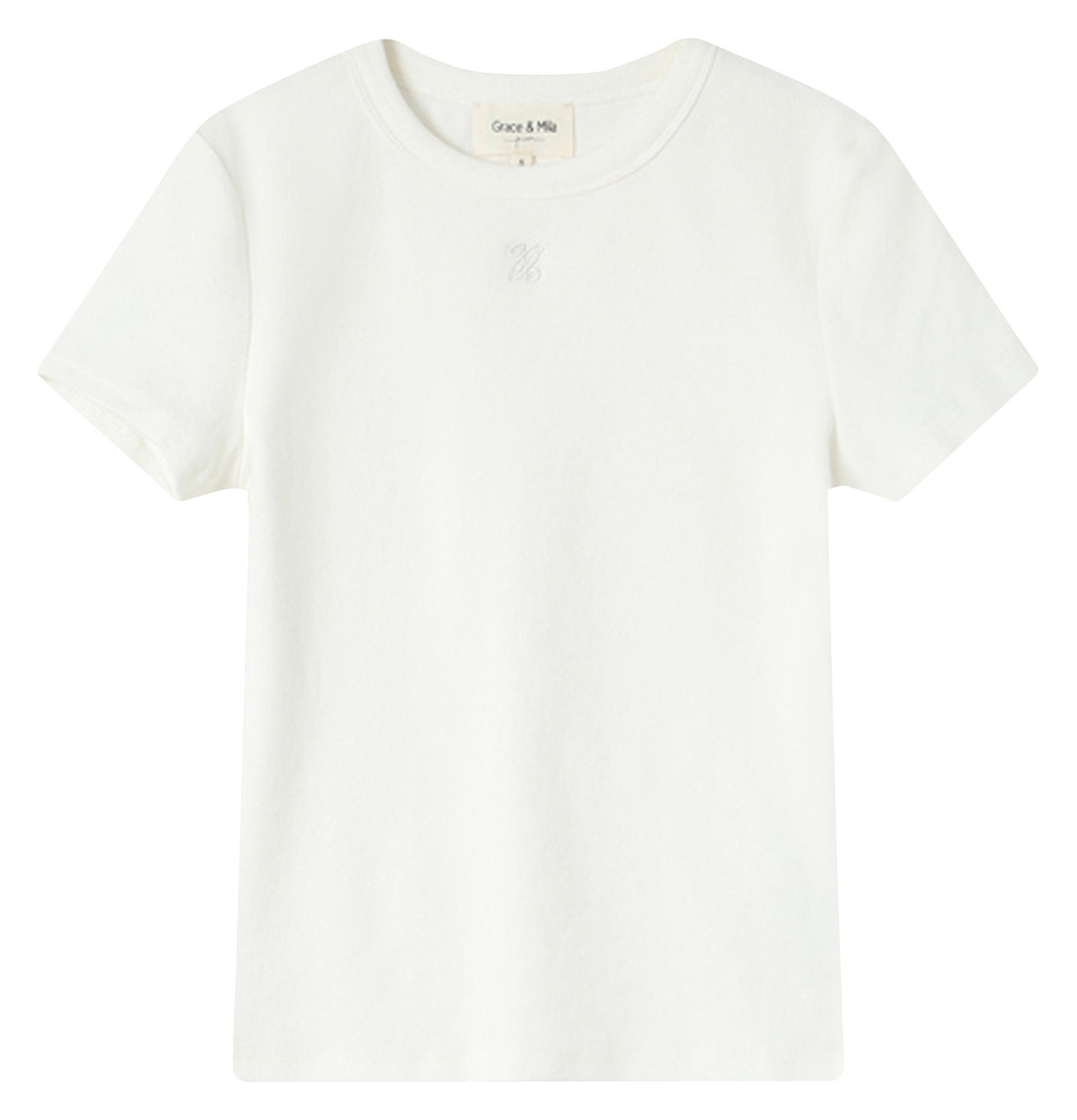 Tee-shirt col rond en coton mélangé GRACE ET MILA Beige