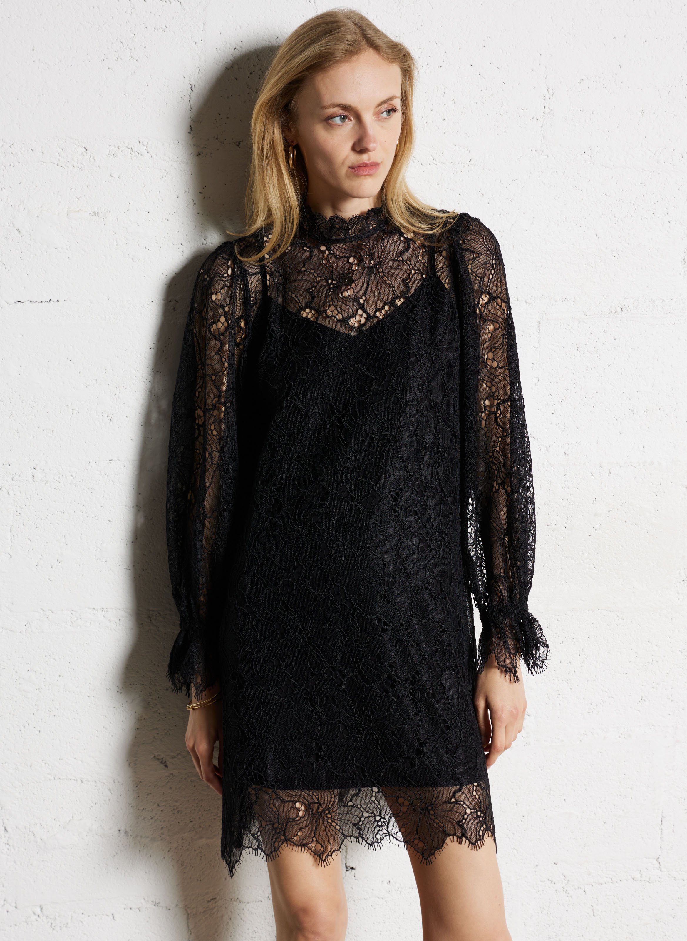 Lace dress SUNCOO Black