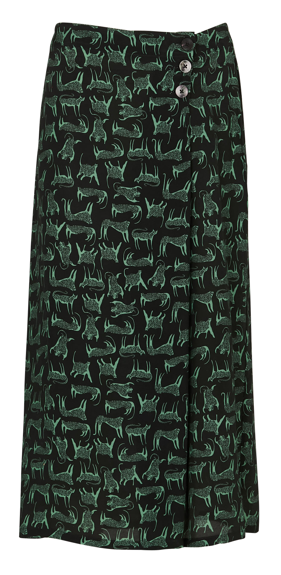 Jupe midi imprimée  NICE THINGS Noir