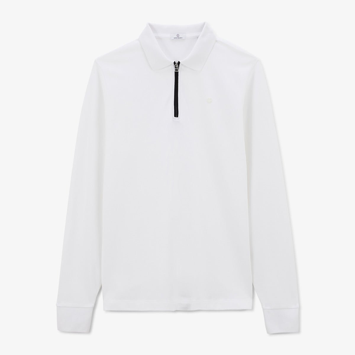 Long-sleeve polo with zip SERGE BLANCO White