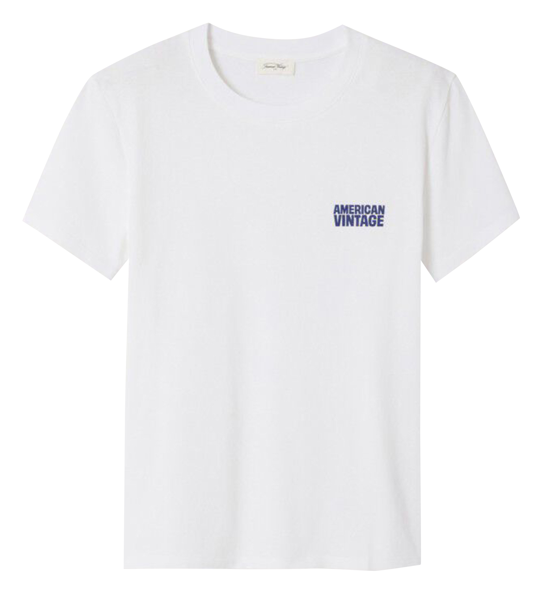 Tee-shirt droit col rond en coton AMERICAN VINTAGE Blanc