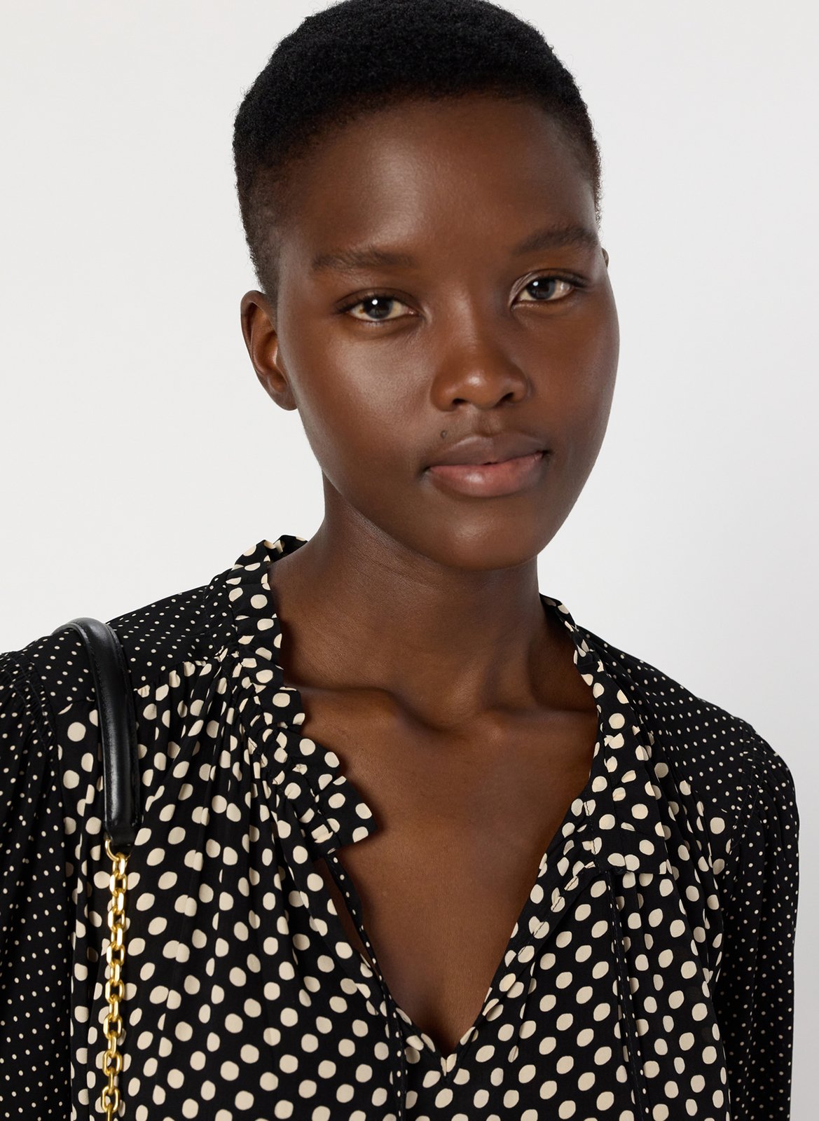 Blouse droite imprimée GERARD DAREL Noir