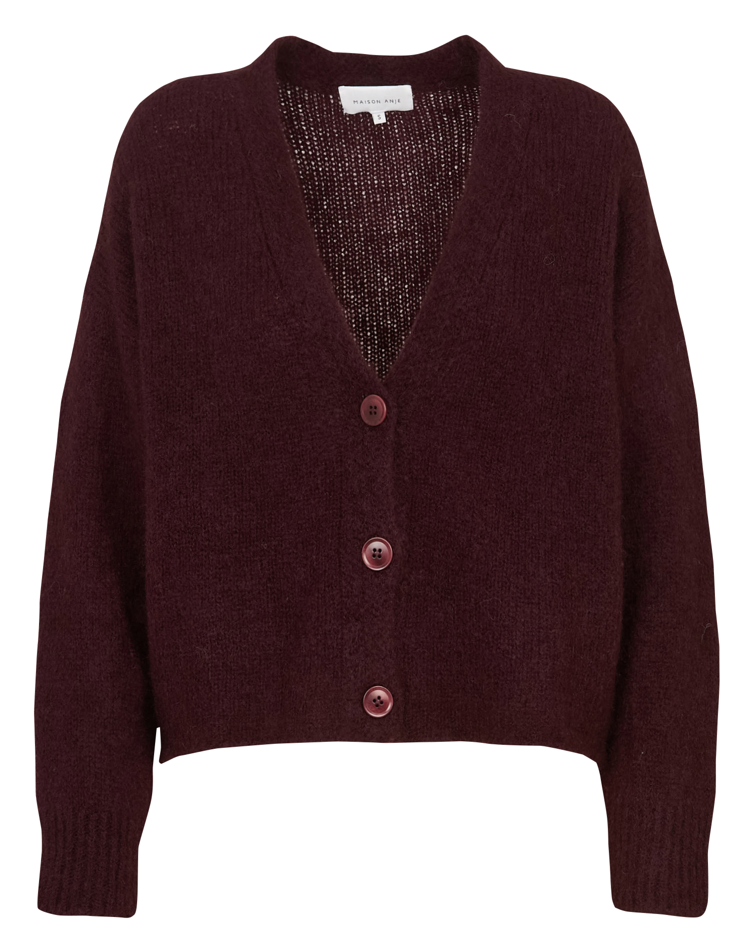 Cardigan en laine mélangée MAISON ANJE Prune