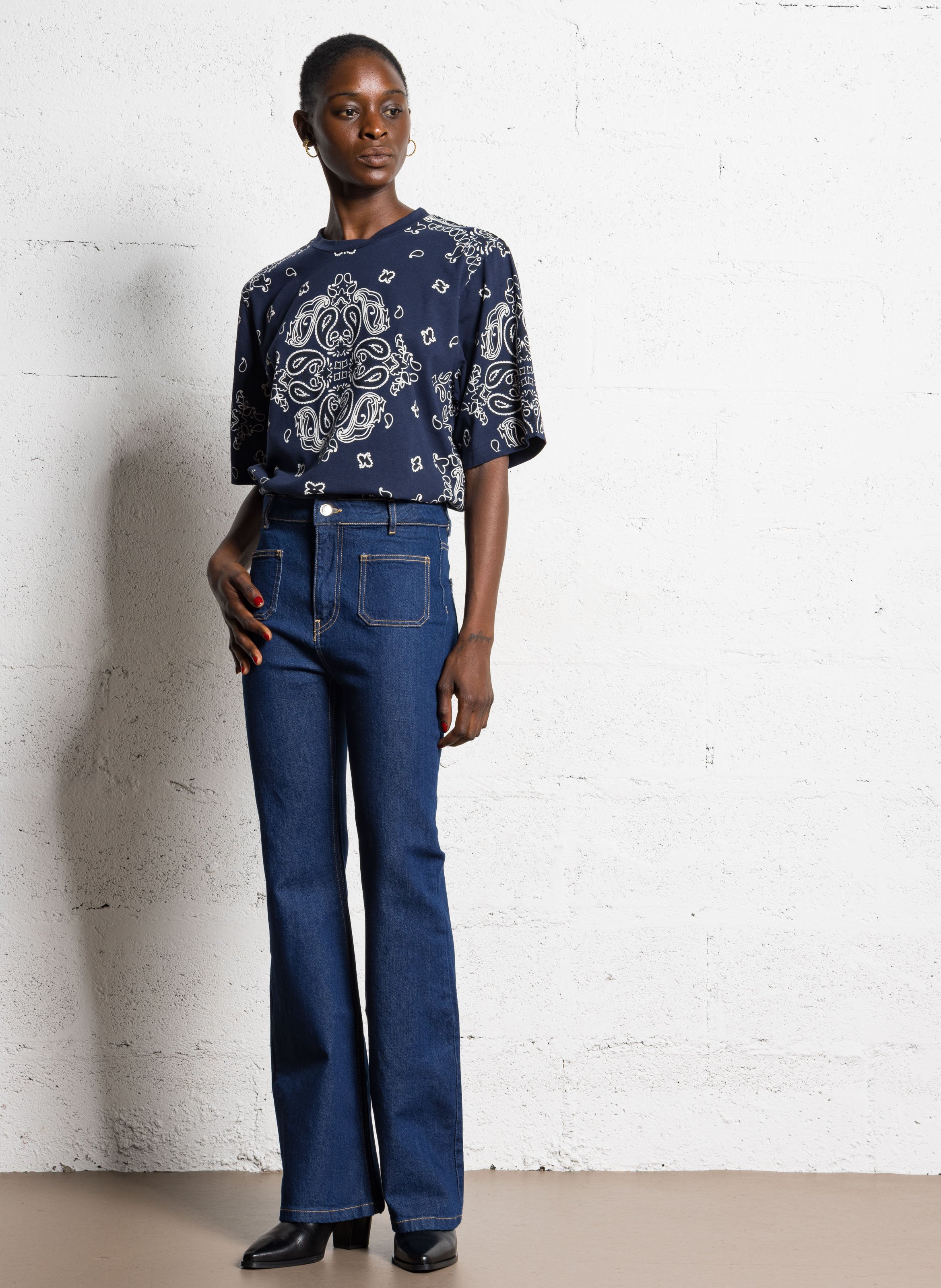 Charlotte - Flared Jeans aus Baumwolle BERENICE Blau