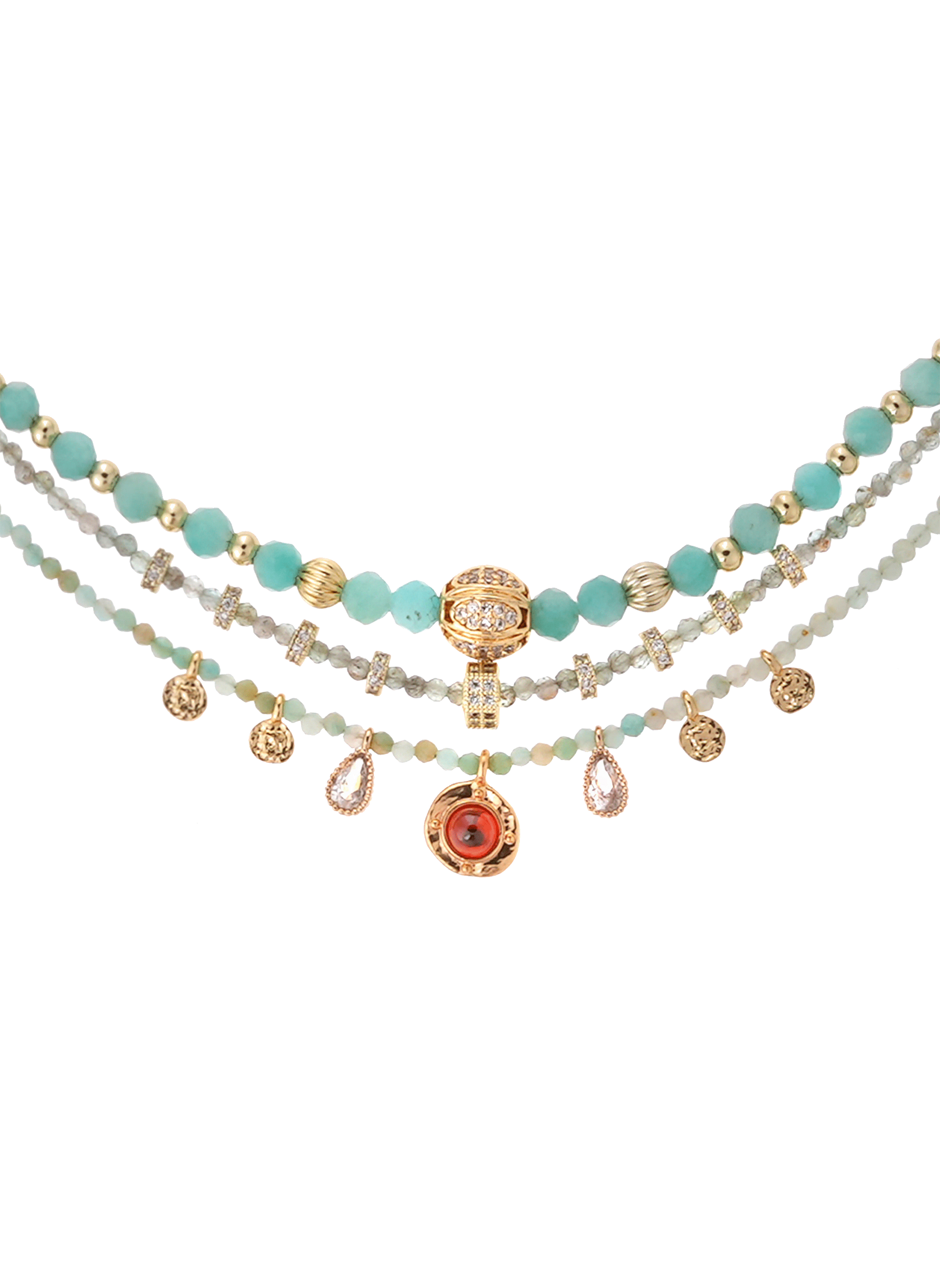 Multistrand pearl necklace HIPANEMA Blue