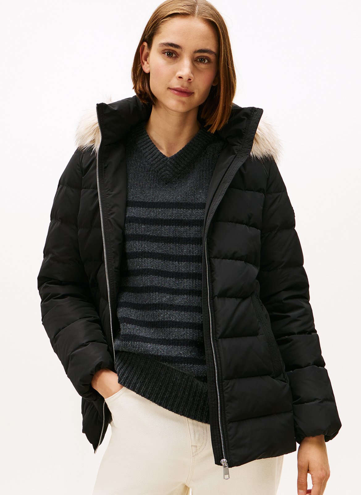 Doudoune droite col montant matelassée TOMMY HILFIGER