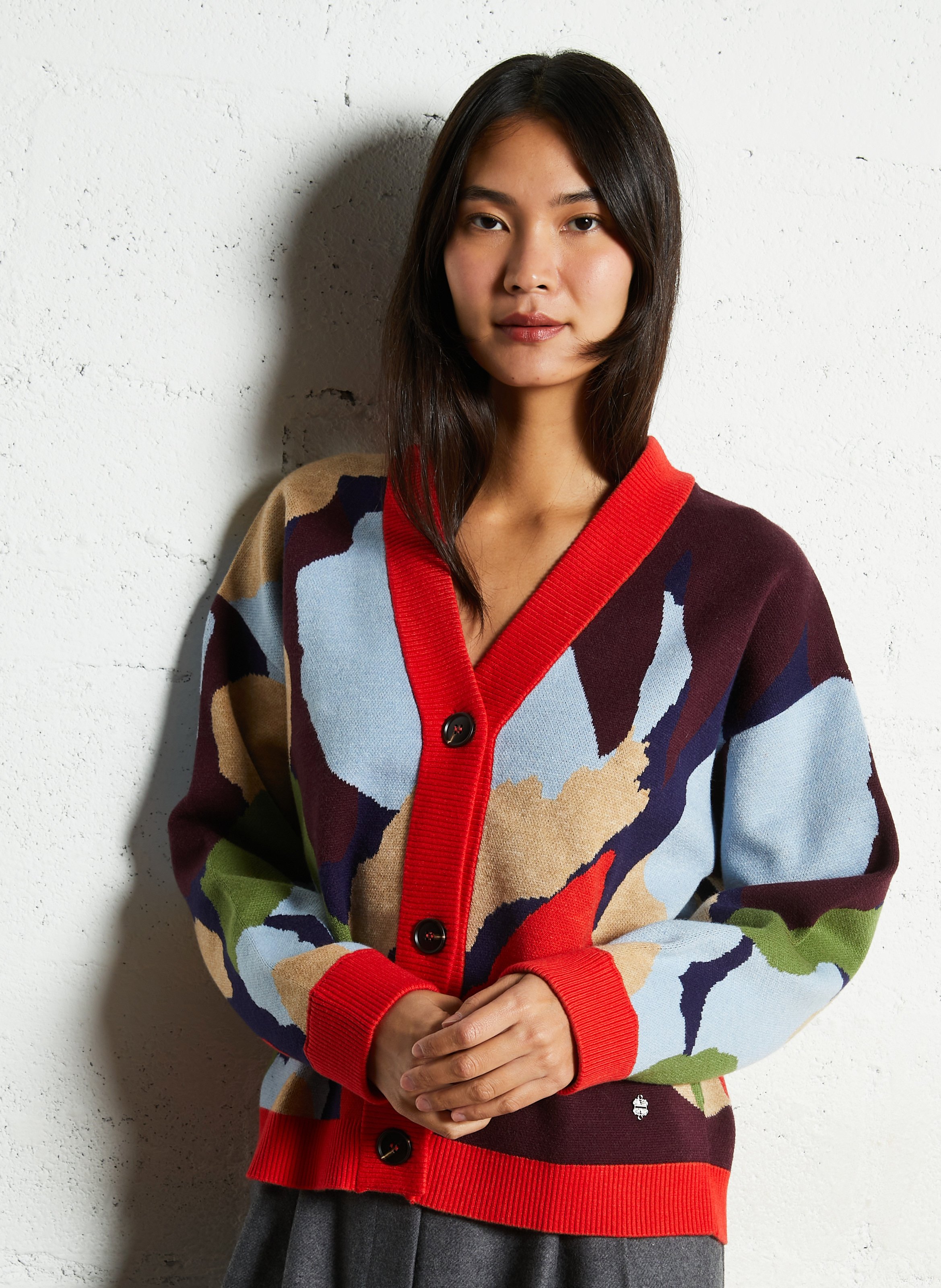 Gilet col V droit à motifs  NEVER FULLY DRESSED Multicolore