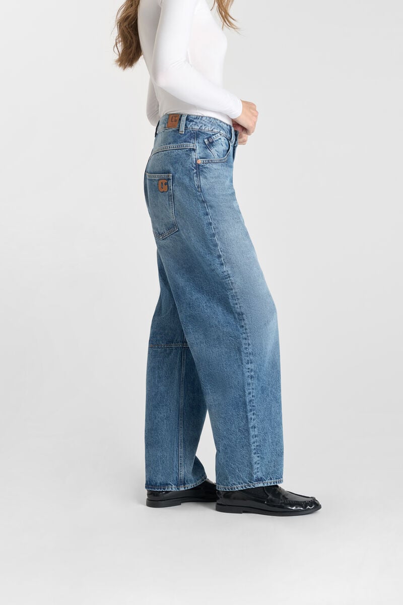 Loose jeans, wide leg, length 34 LE TEMPS DES CERISES Blue