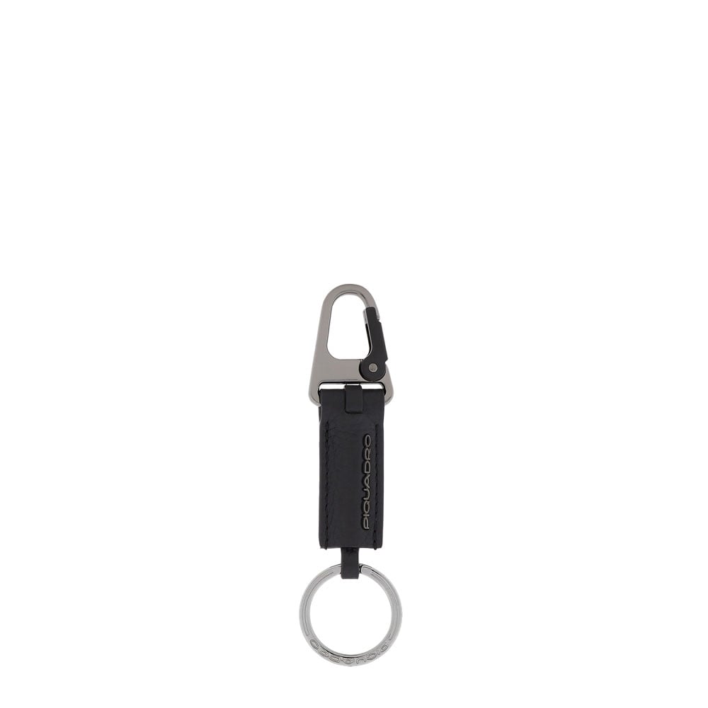 Asia leather keyring PIQUADRO Black