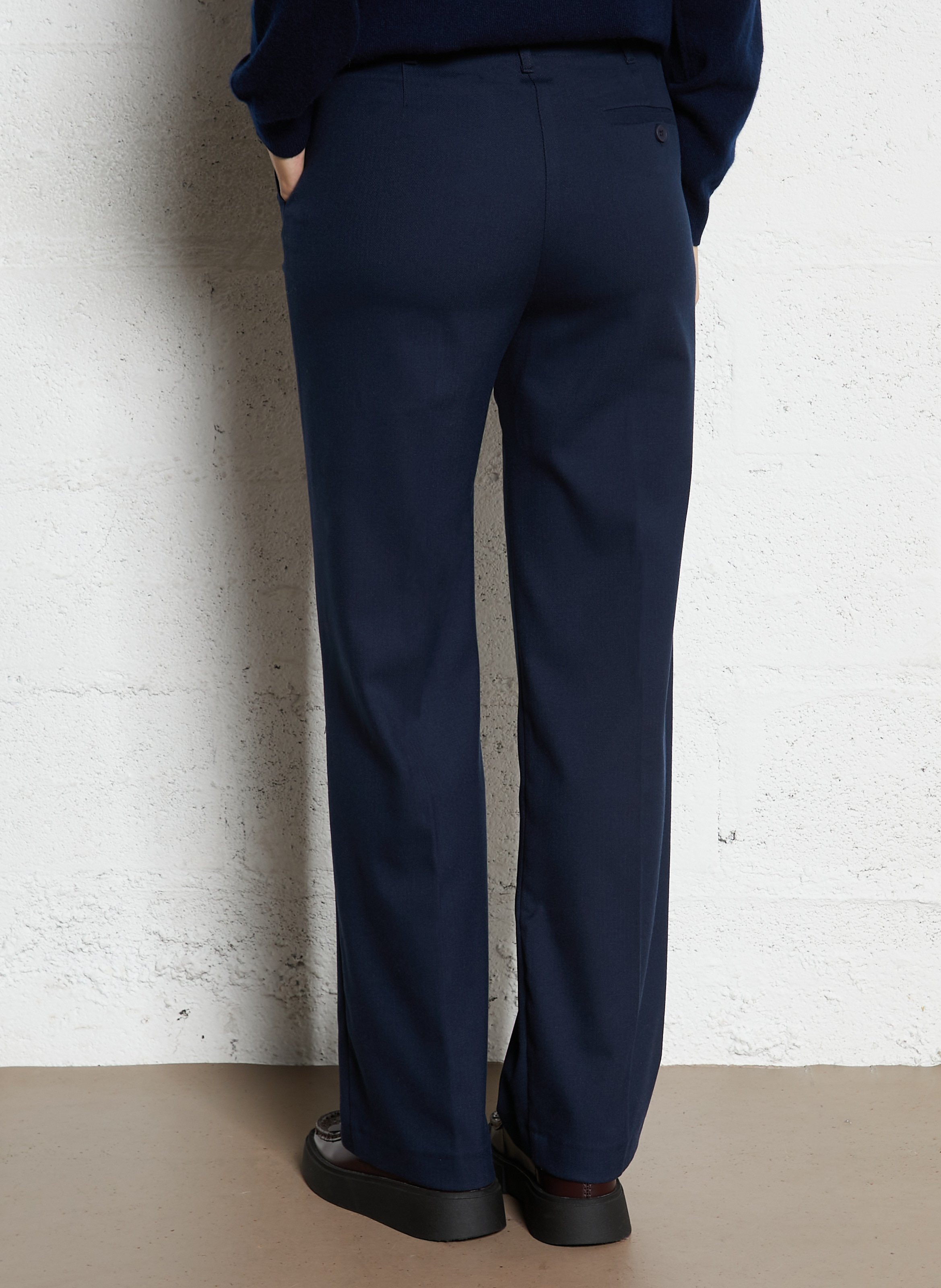 Pantalon droit taille haute SUD EXPRESS Bleu