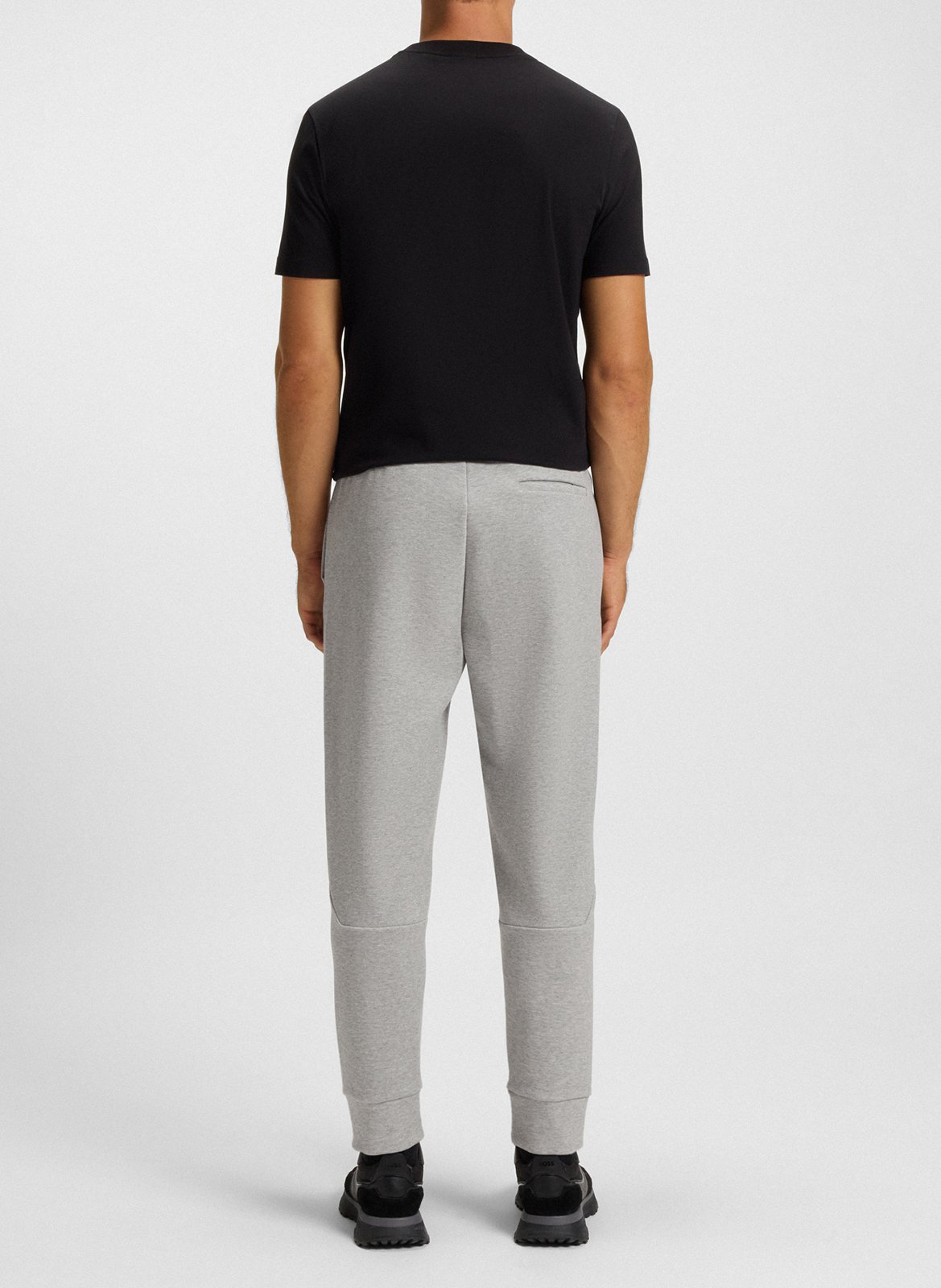 Regular-fit cotton-blend joggers BOSS Silver