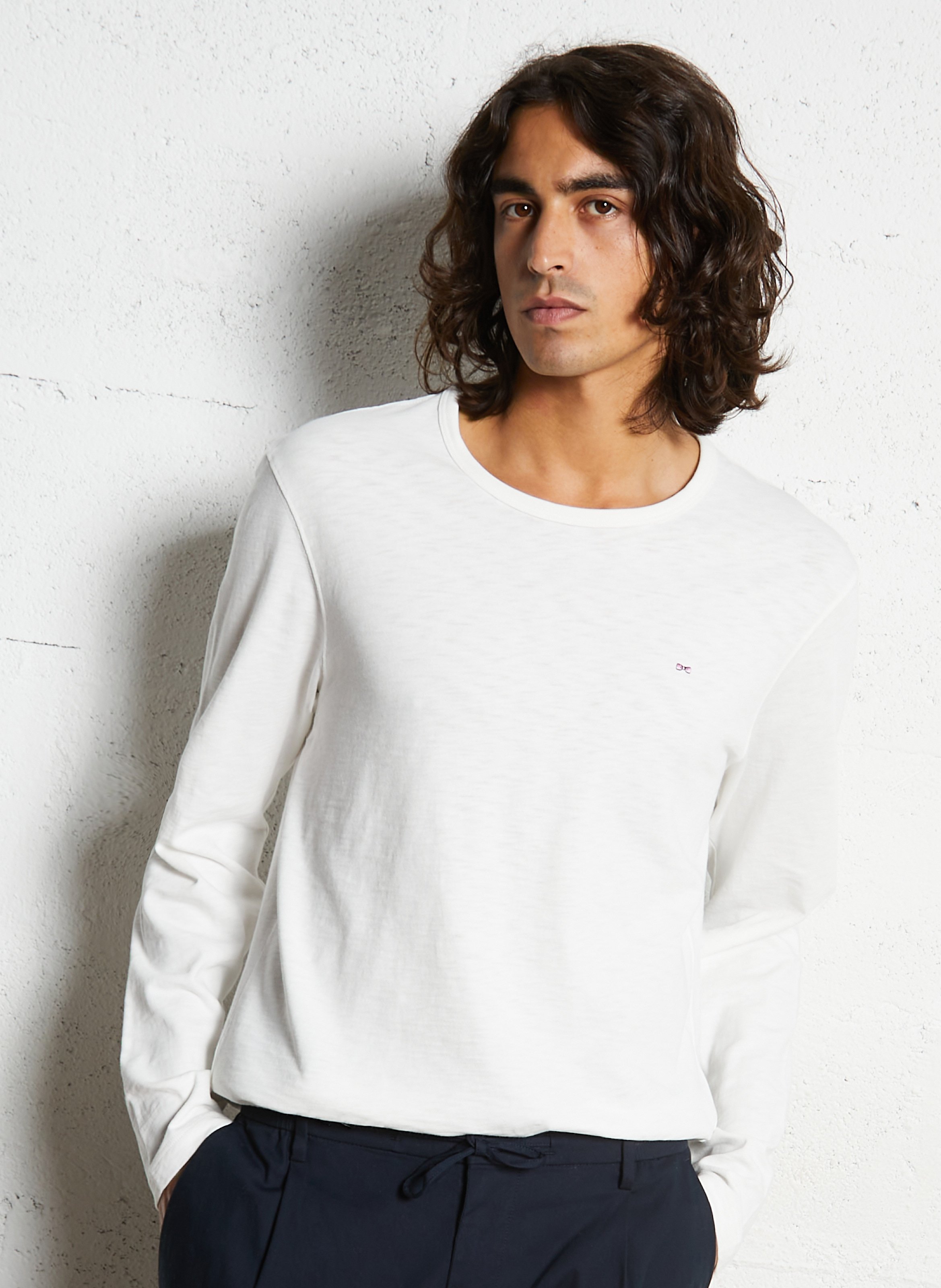 Tee-shirt droit col rond en coton EDEN PARK Beige