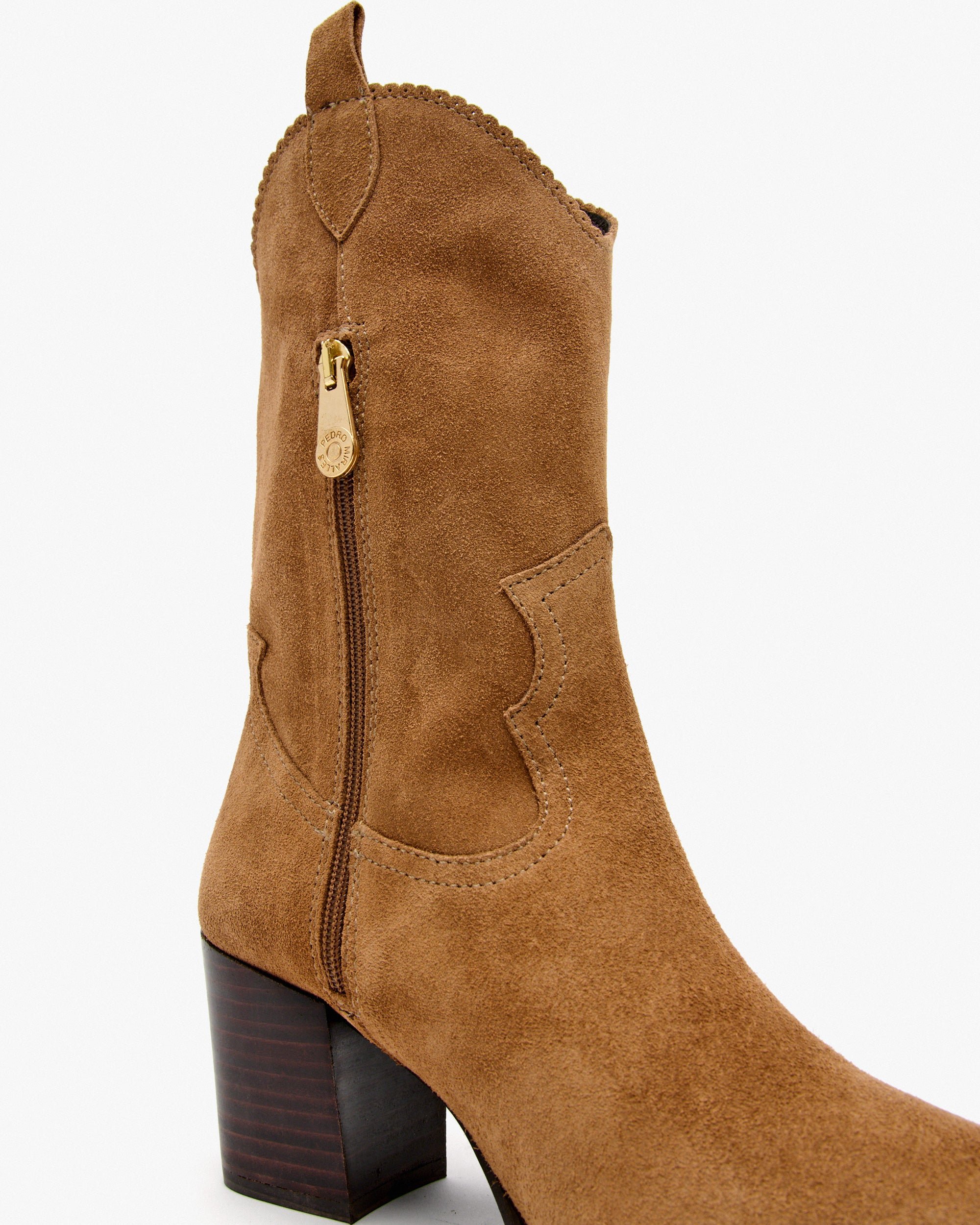 Brown suede cowboy boots PEDRO MIRALLES Brown
