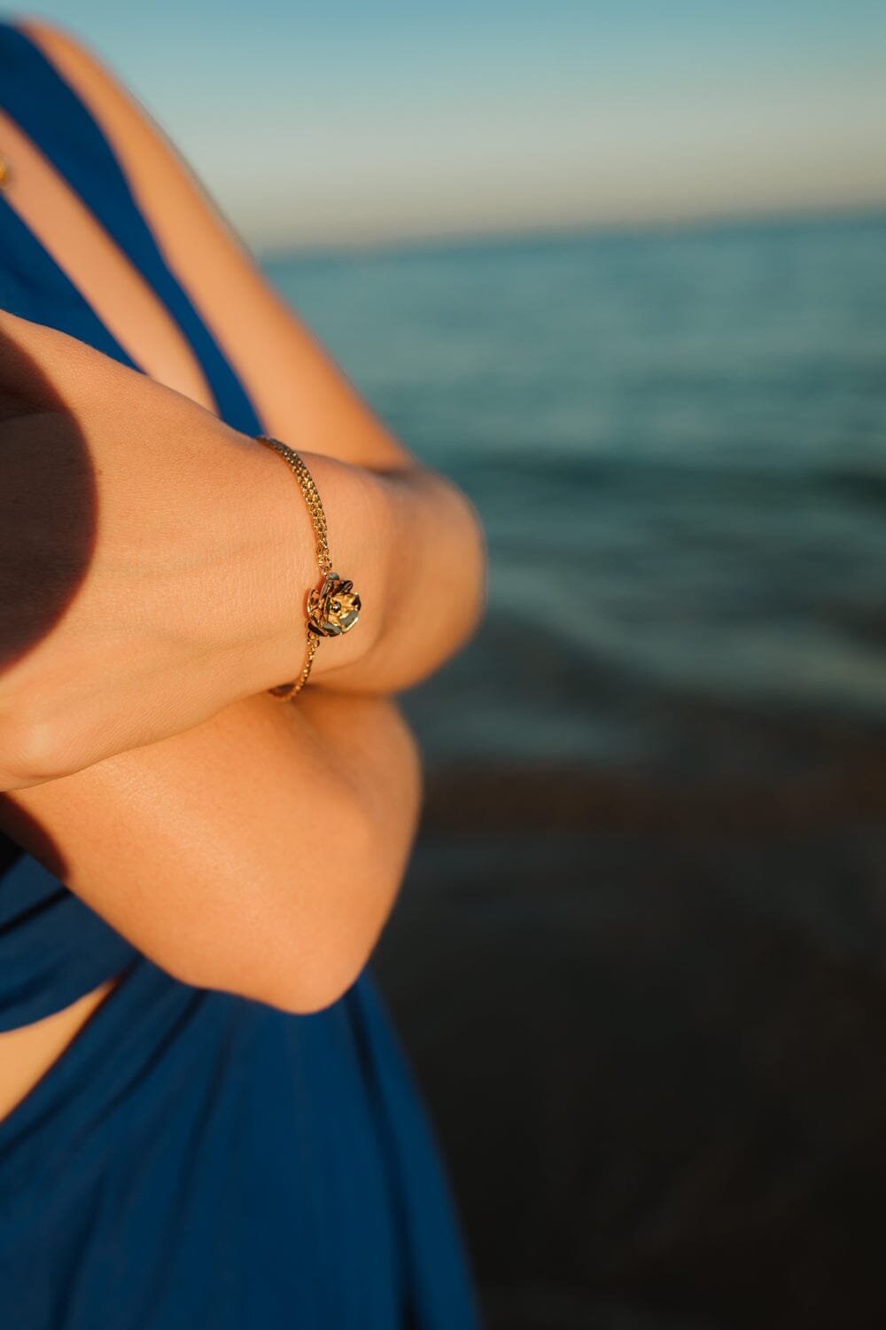 THÉIA - fine gold-plated flower bracelet MONSIEUR SIMONE Golden