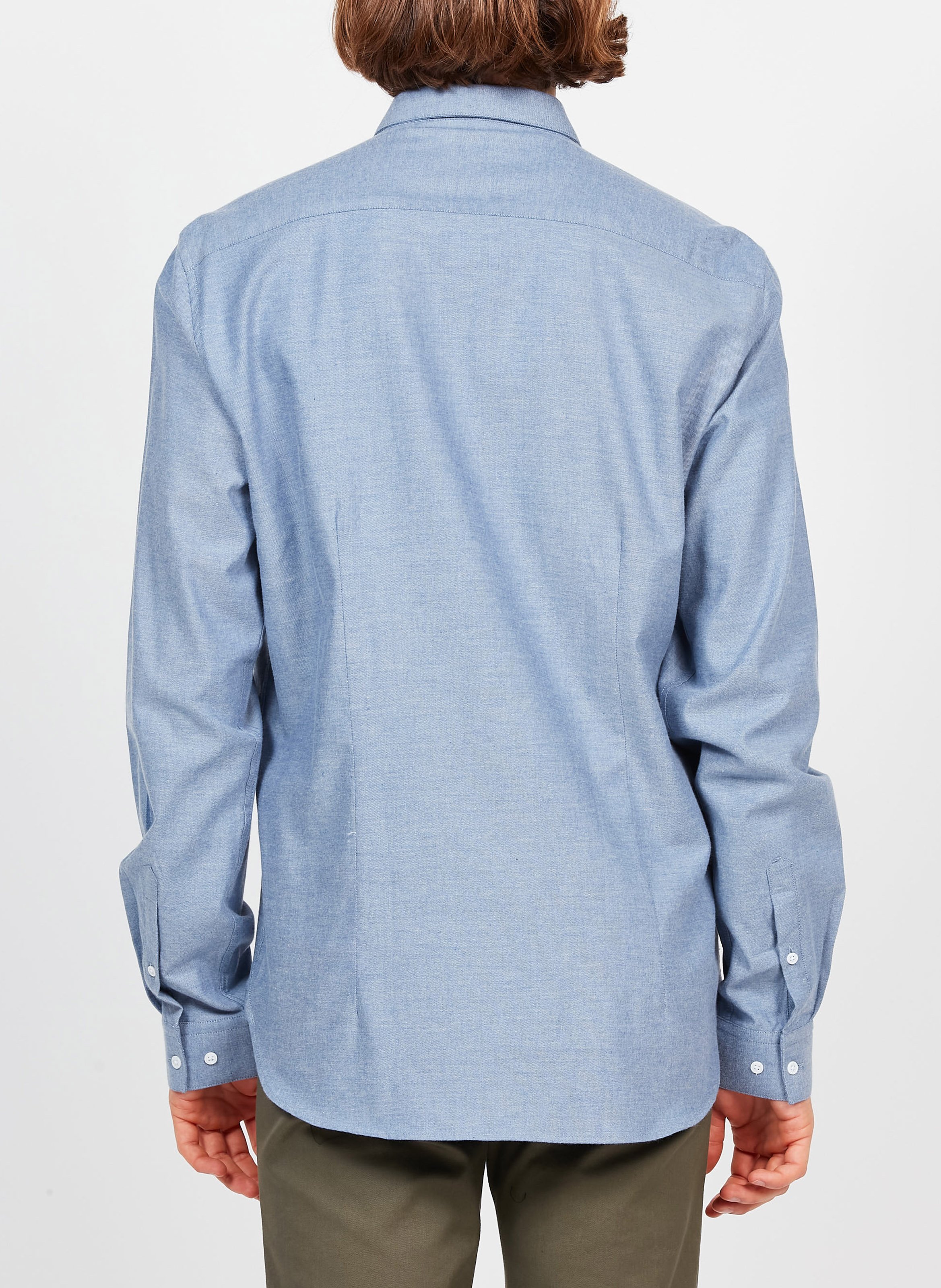 Slim-fit cotton shirt with classic collar ATELIER PRIVE Blue