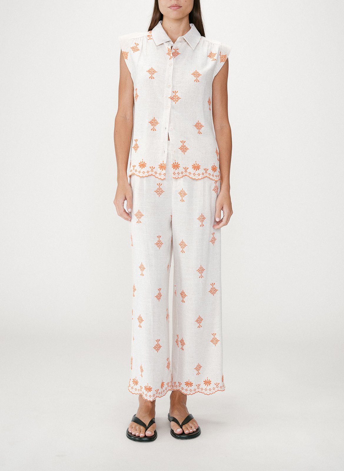 Blouse col classique  GRACE ET MILA Orange