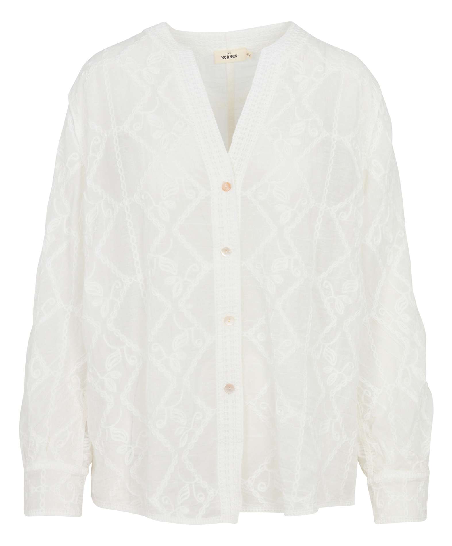 Chemise droite en coton THE KORNER Blanc