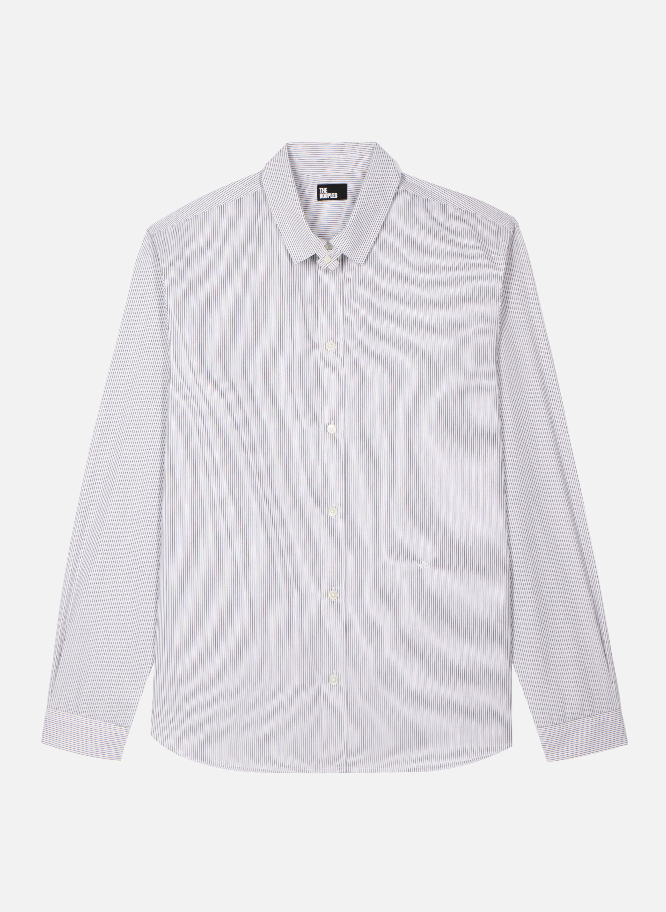 Shirt with striped strap collar THE KOOPLES Black