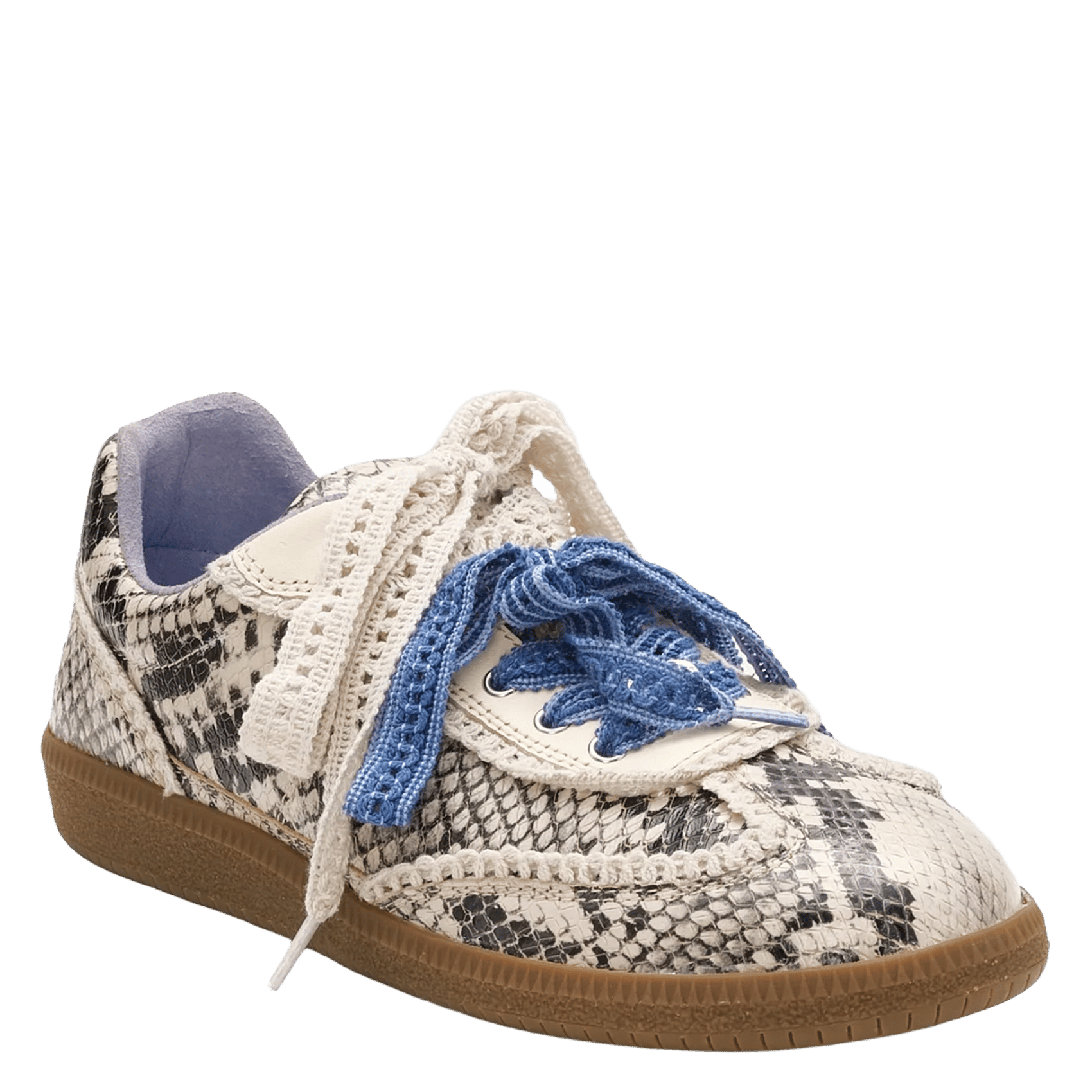 Niedrige Ledersneaker mit Print FABIENNE CHAPOT Beige