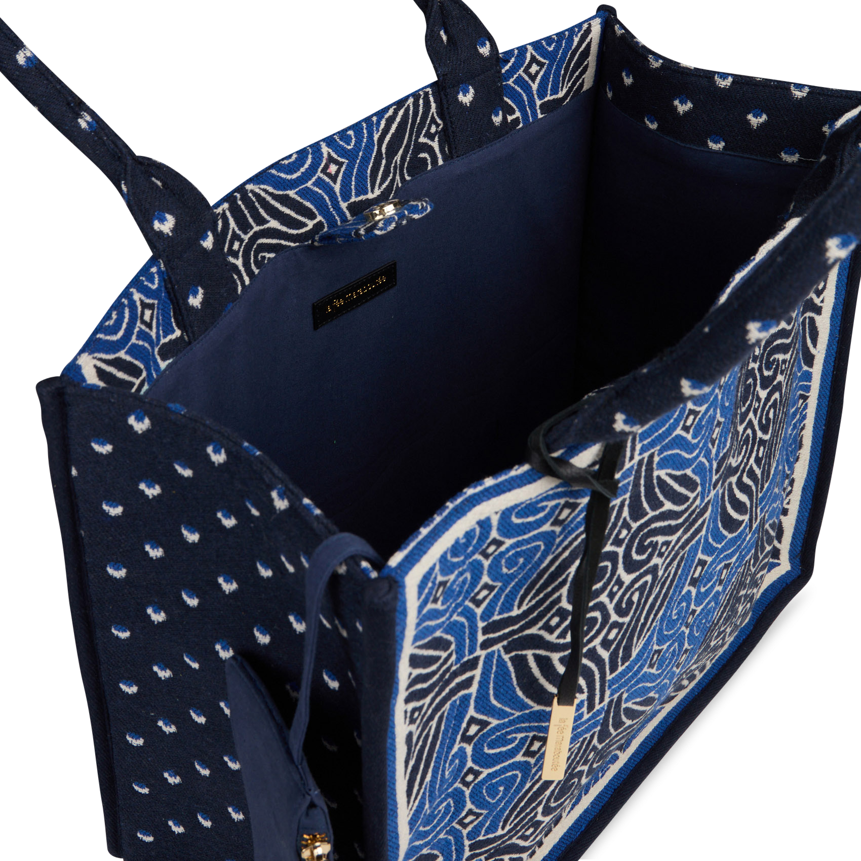 Shopper aus Jacquard LA FEE MARABOUTEE Blau