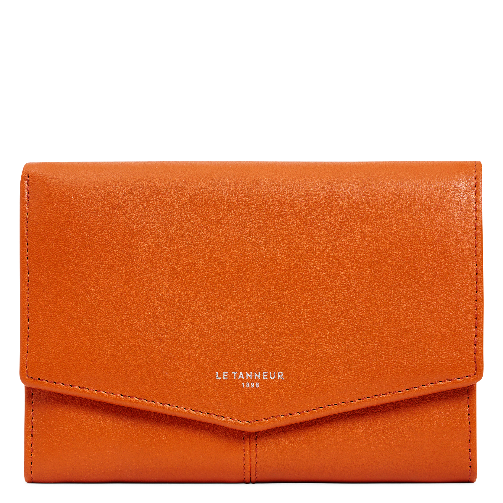 Brieftasche aus Glattleder LE TANNEUR Orange