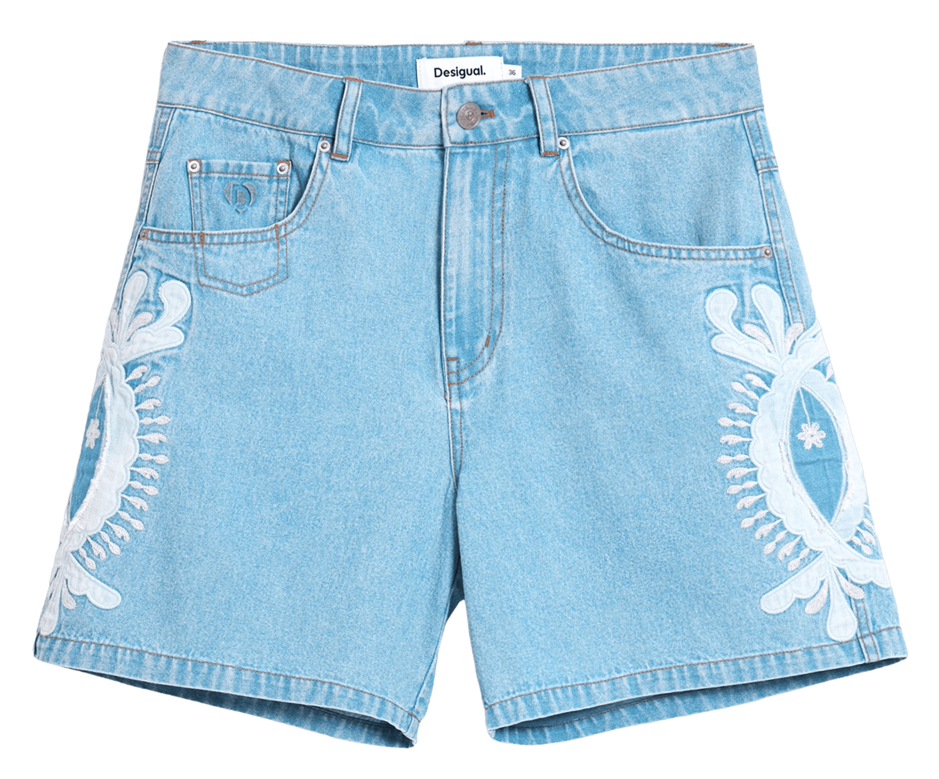 Cargoshort van jeans DESIGUAL Blauw