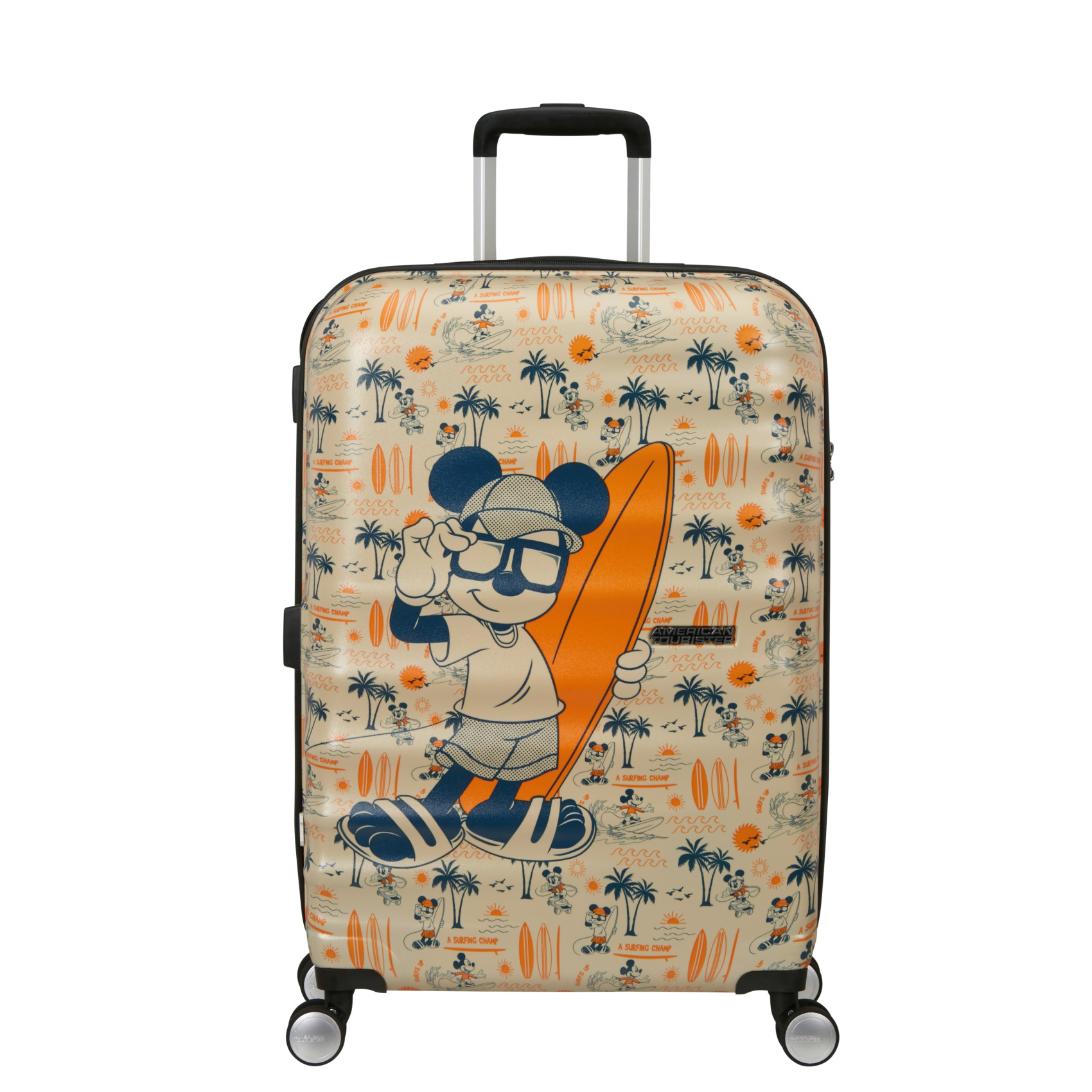 Wavebreaker Disney suitcase 4 wheels size M AMERICAN TOURISTER Yellow