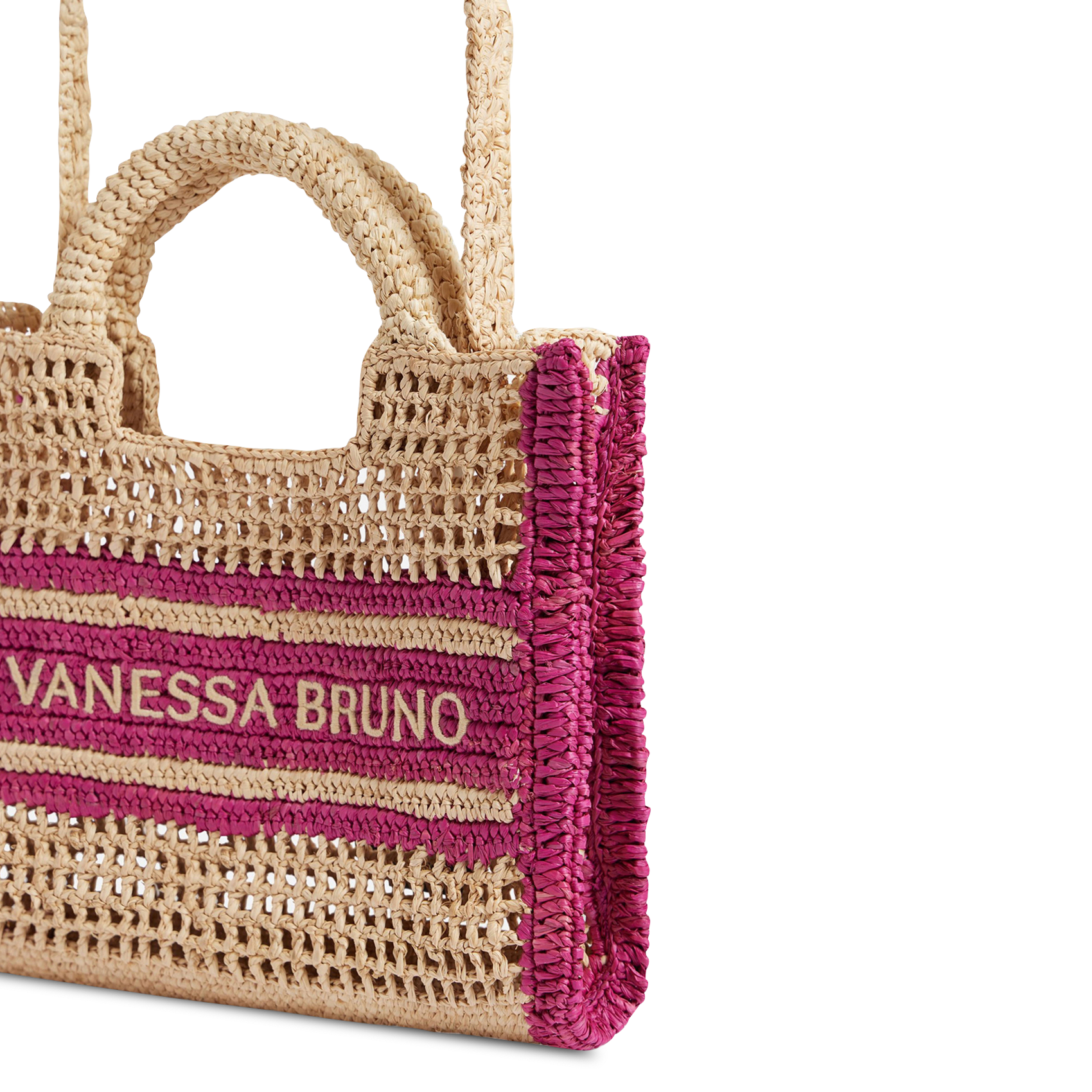 Panier en raphia VANESSA BRUNO Rose