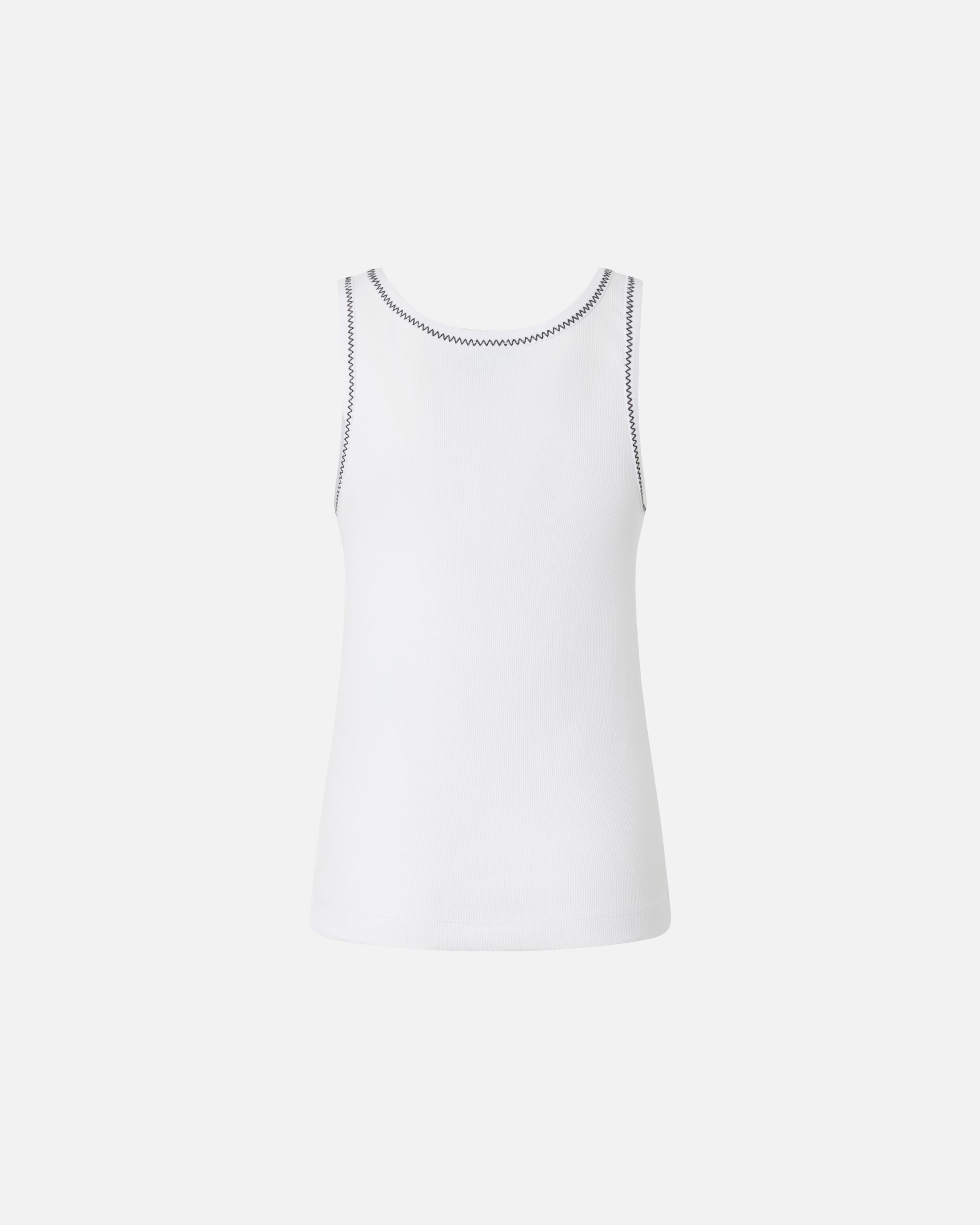 Débardeur en maille côtelée avec broderie love birds PINKO Rayé