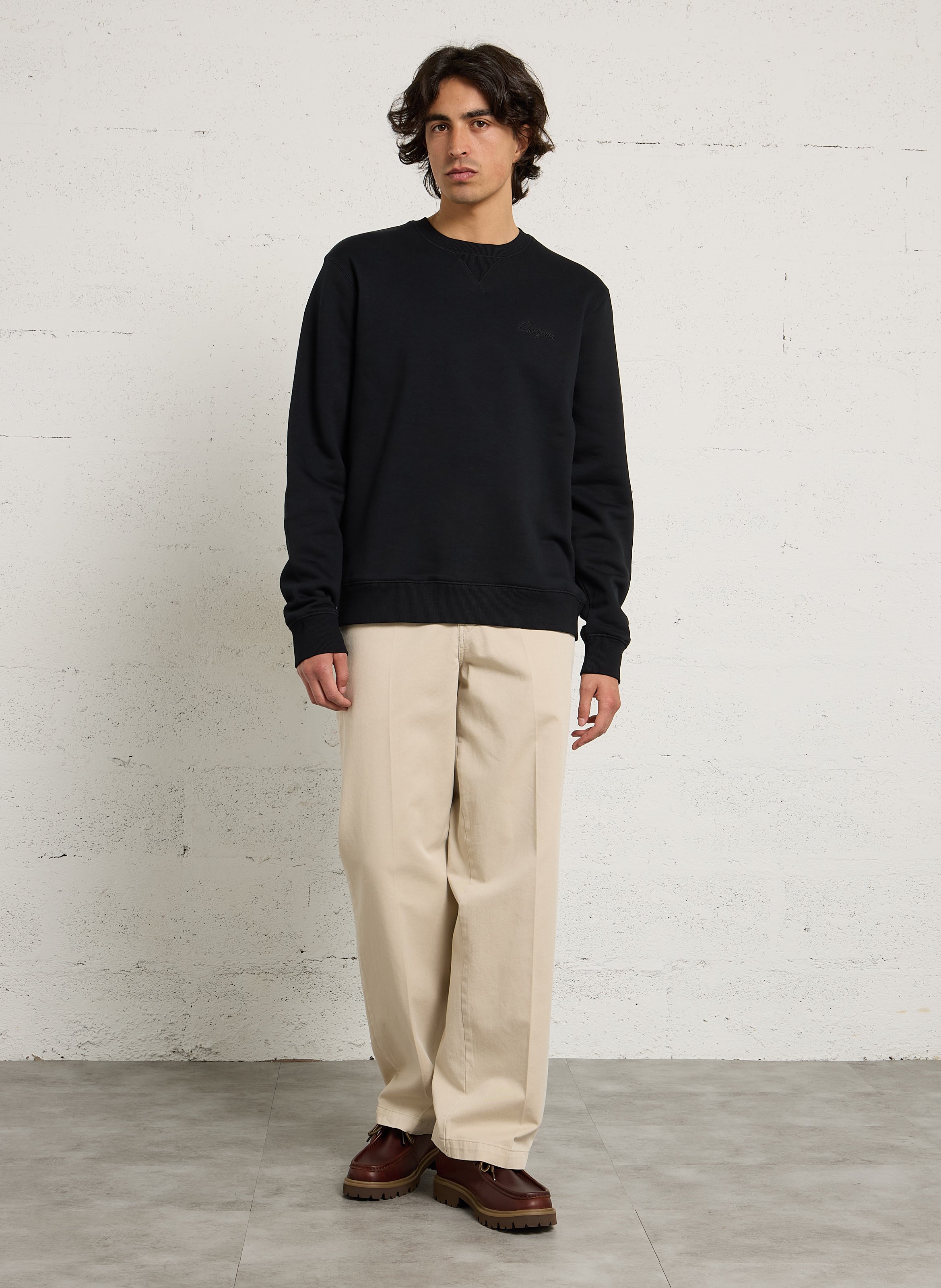 Pantalon droit en coton DICKIES Gris