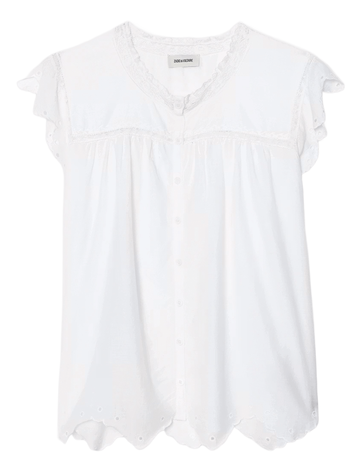 Aimee dotted Swiss top ZADIG&VOLTAIRE White