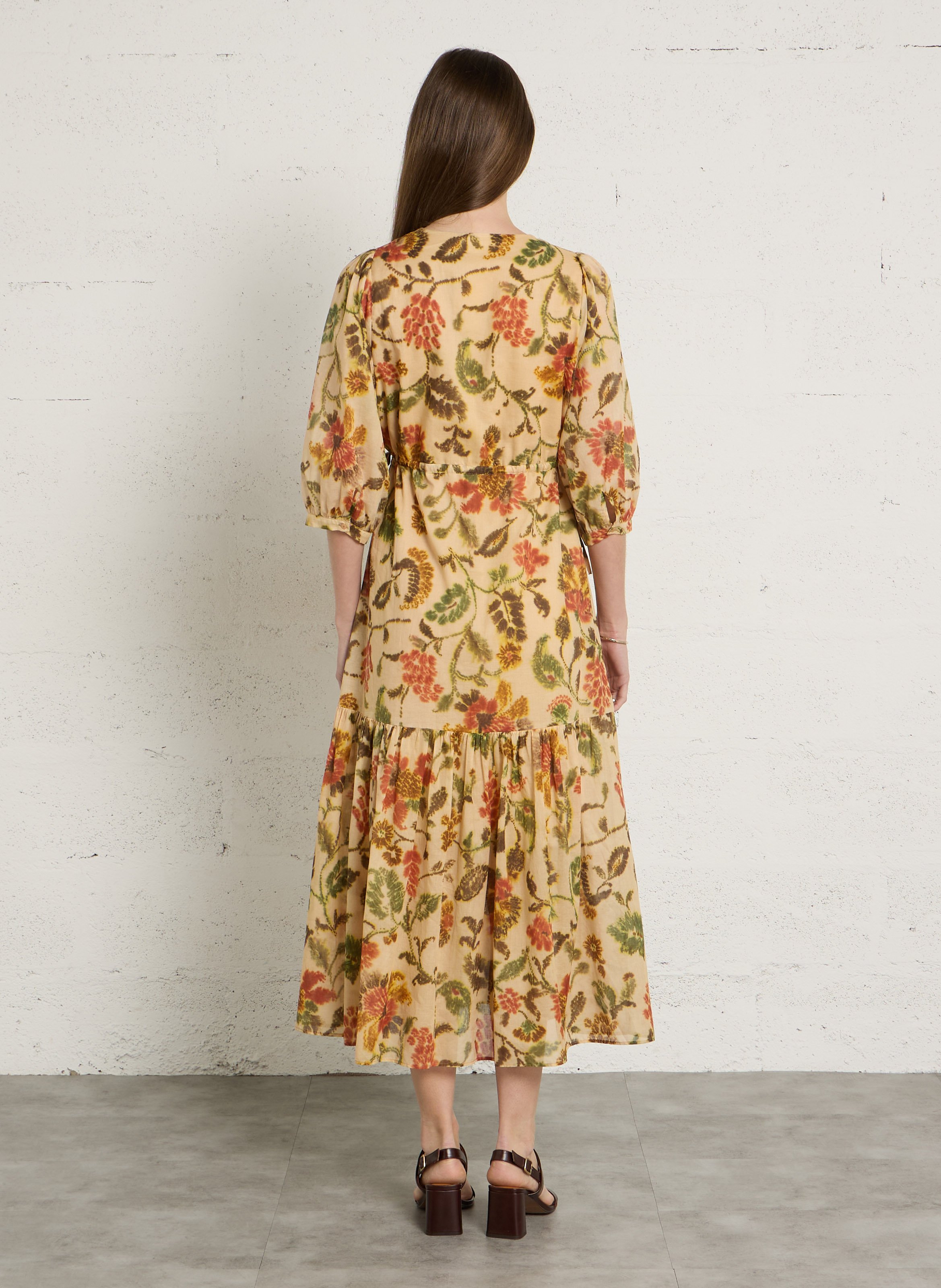 Robe longue ample en coton SUD EXPRESS Kaki