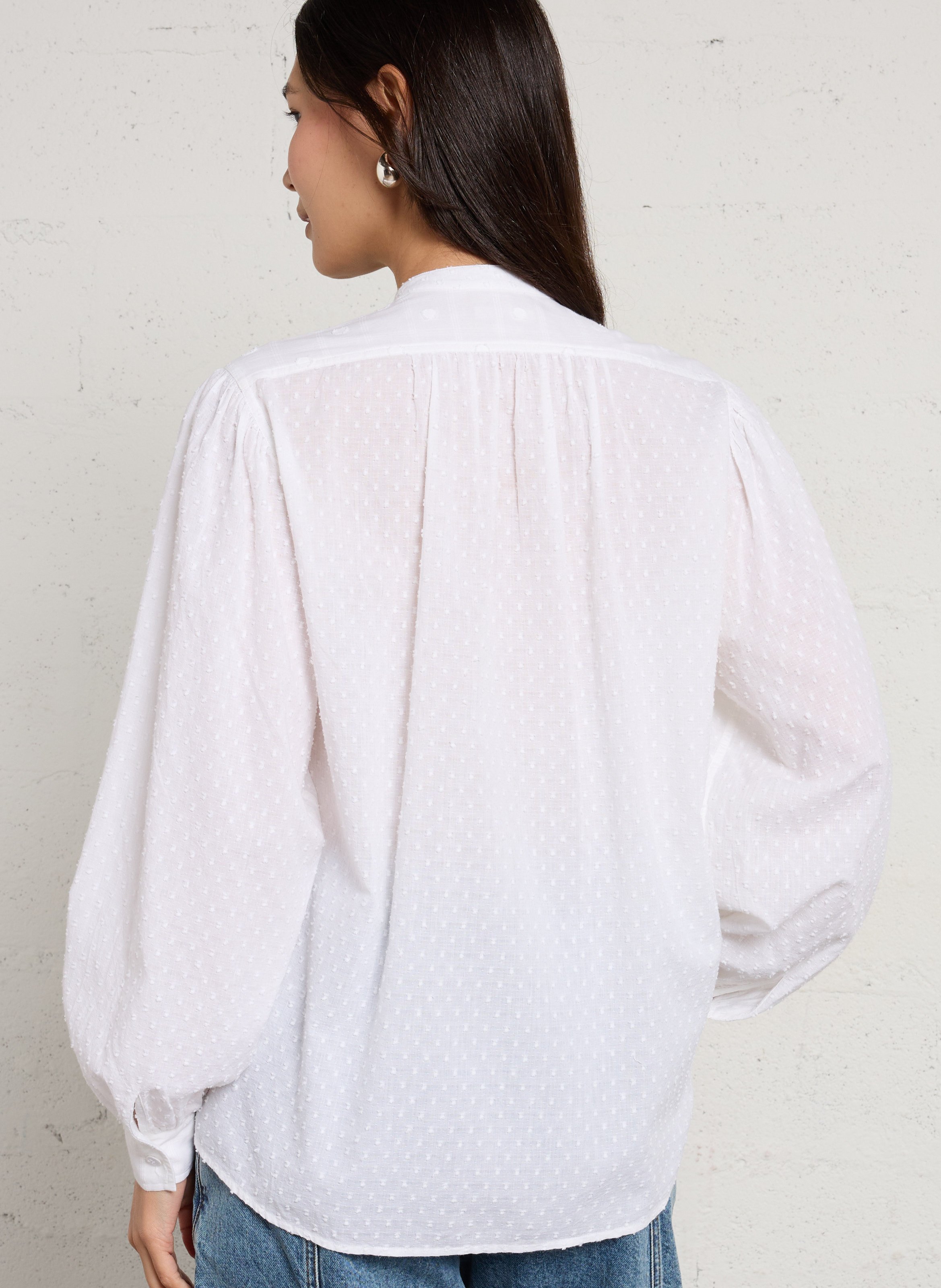 Gerade Bluse aus Baumwolle LAURENCE BRAS Weiss