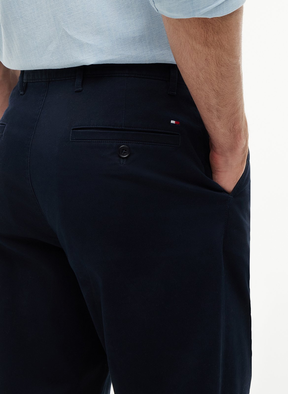 Gerade geschnittene Baumwollhose TOMMY HILFIGER Blau