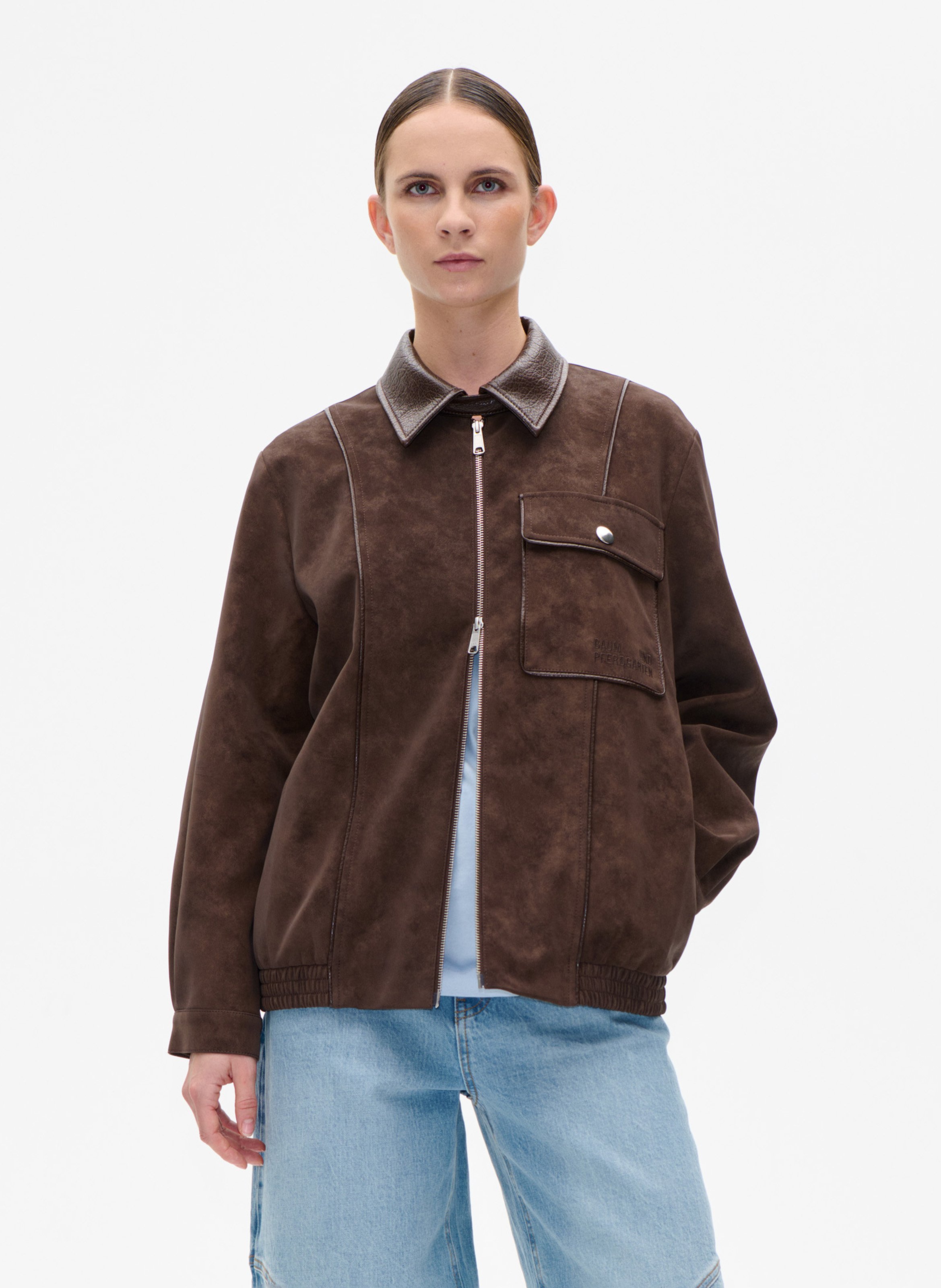 Blouson oversize col classique BAUM UND PFERDGARTEN Marron