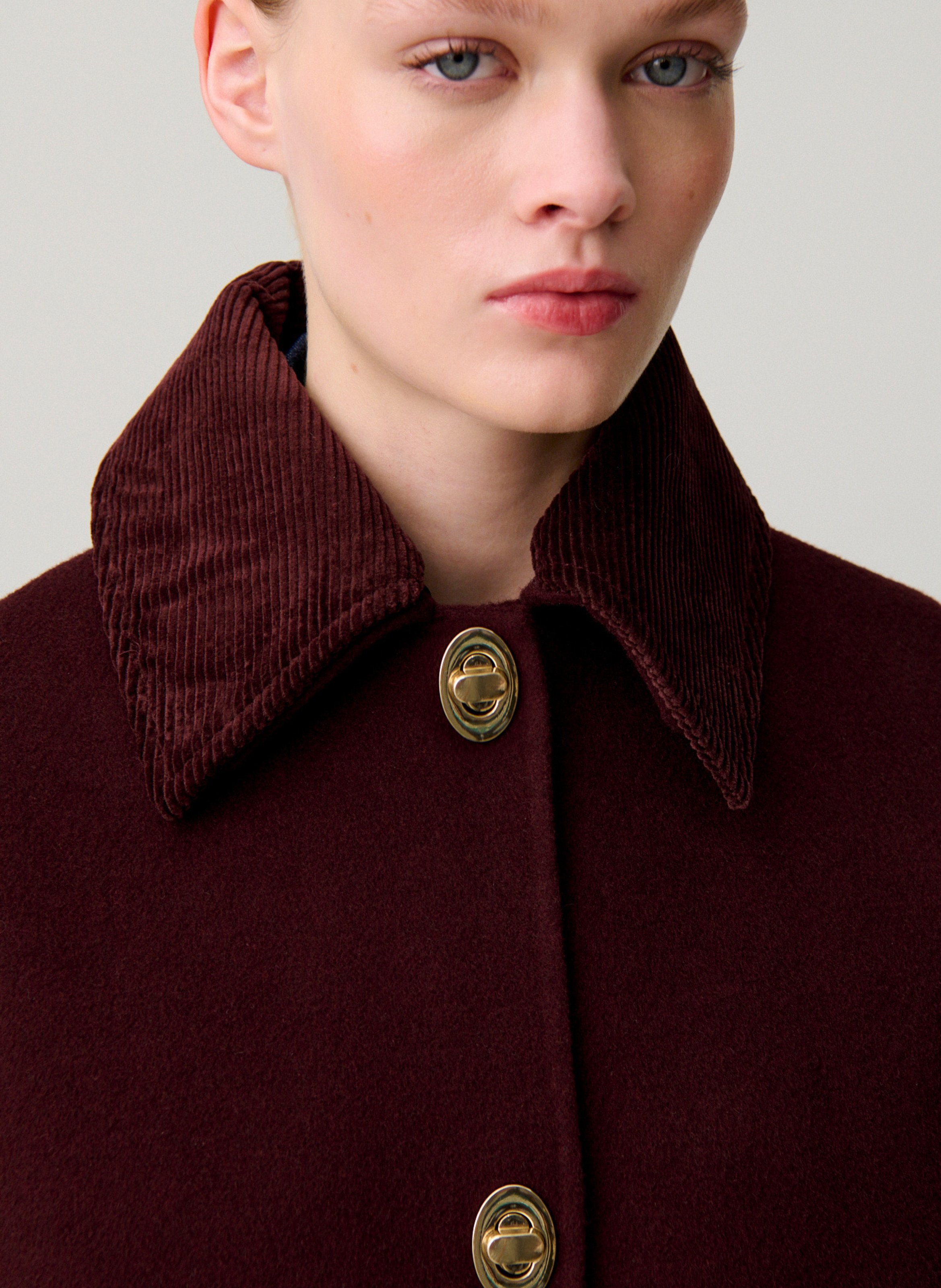 Veste courte en laine mélangée CLAUDIE PIERLOT Rouge