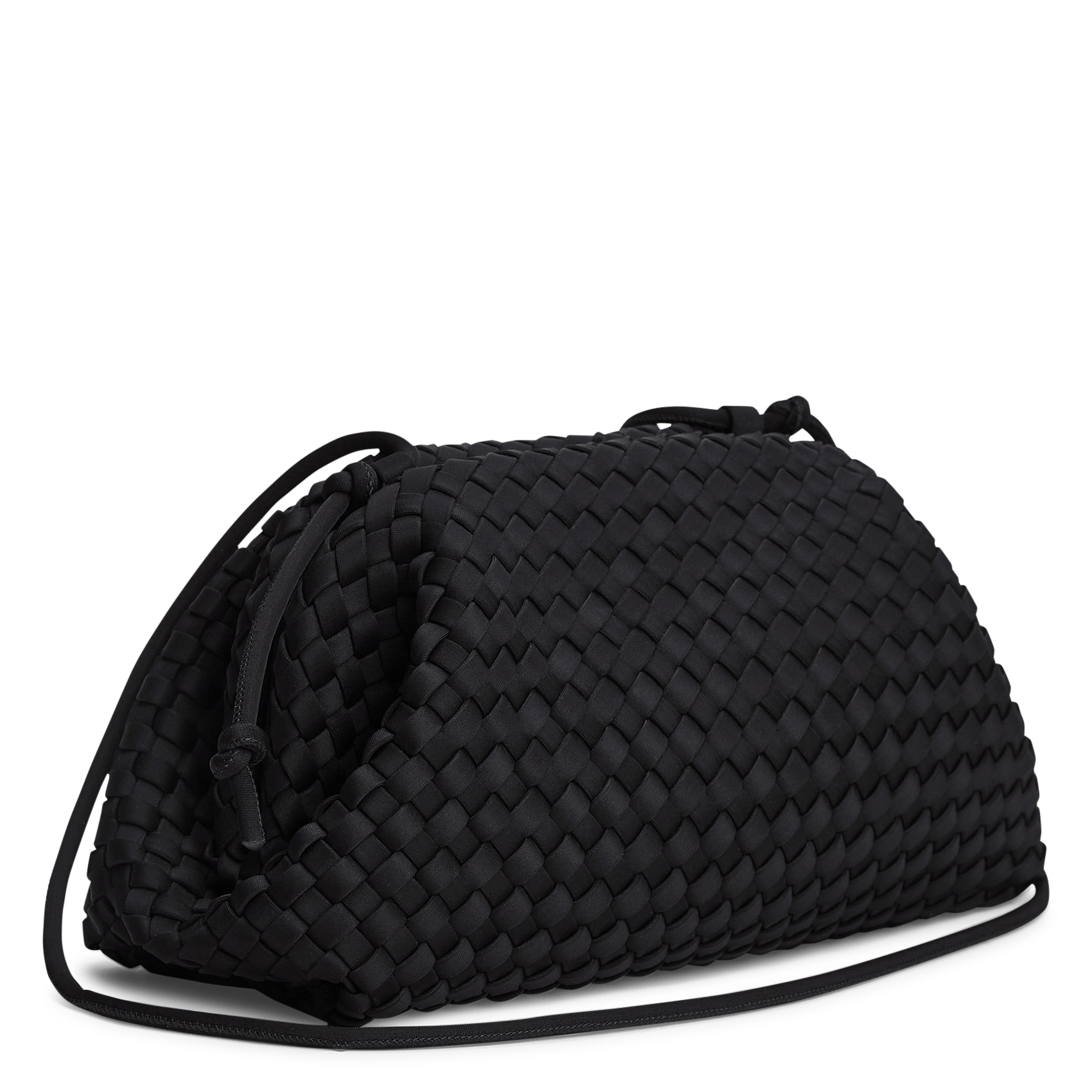 Geflochtene Schultertasche MARREA Schwarz