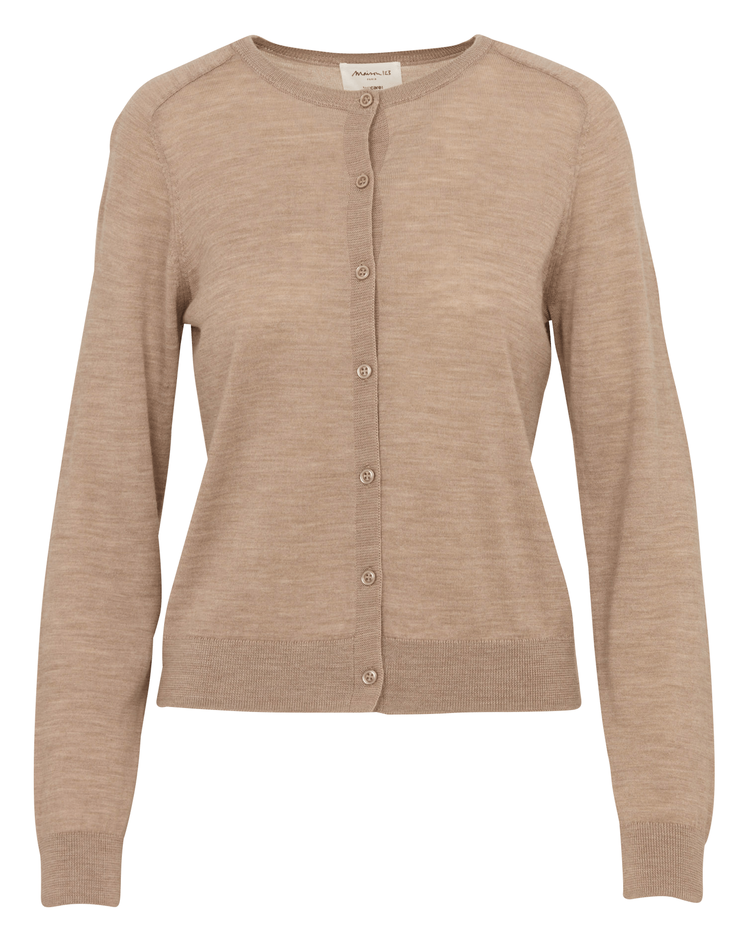 Fijne wollen cardigan MAISON 123 Bruin