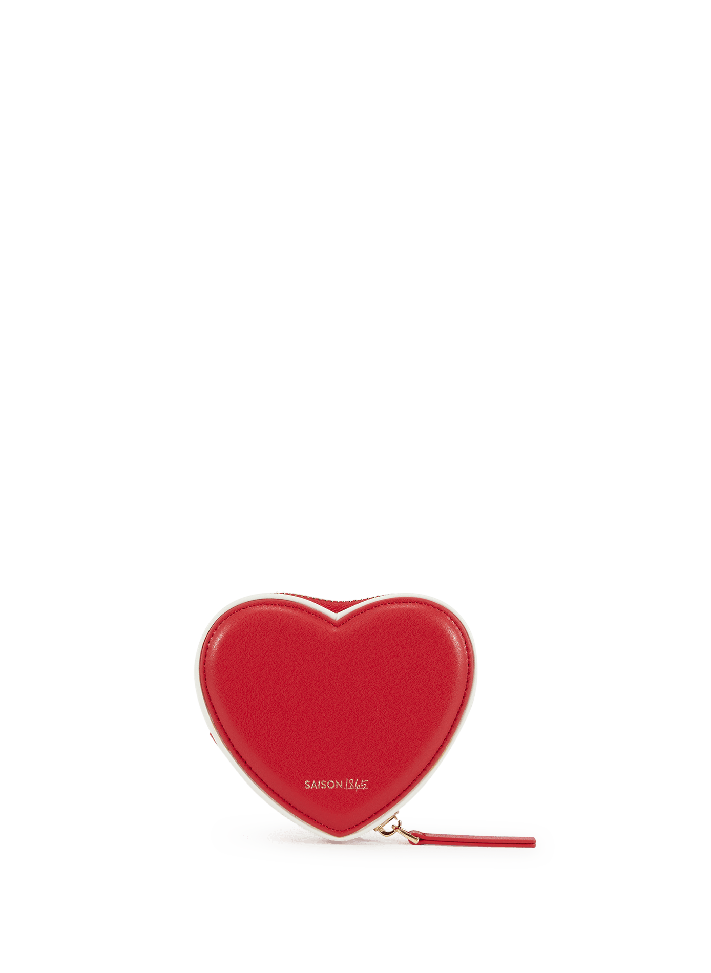 Cowhide leather heart-shaped coin purse SAISON 1865