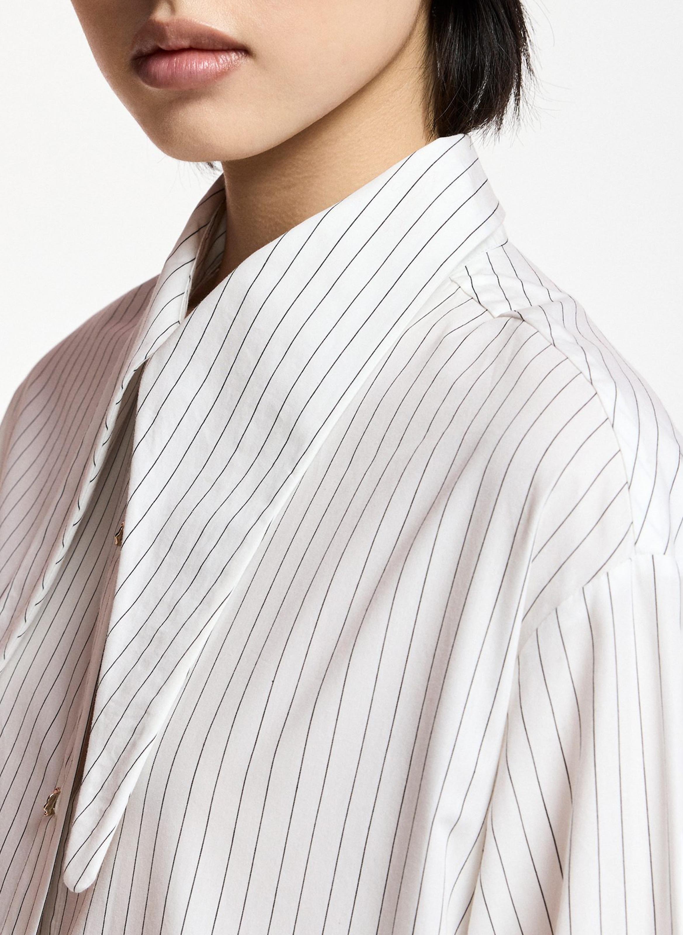 Shirt with pointed collar in organic cotton ESSENTIEL ANTWERP White