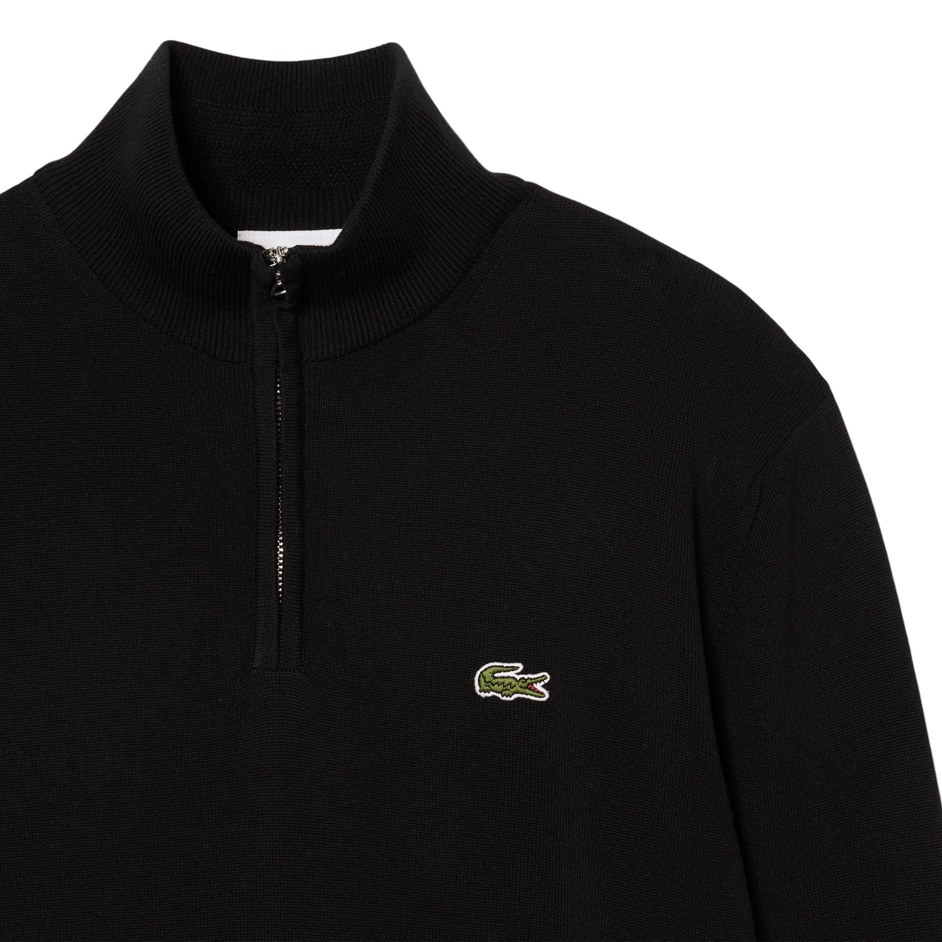 Trui met kraag met rits LACOSTE Zwart
