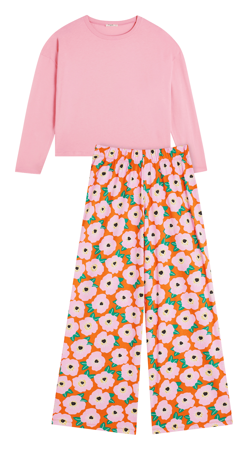 Ensemble de pyjama long ample imprimé WE ARE JOLIES Orange