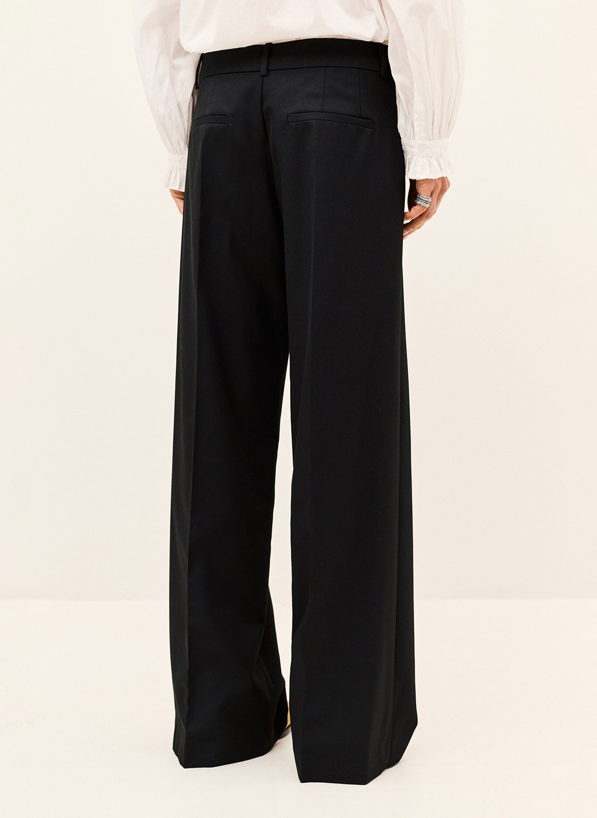 Pantalon tailleur droit uni BA&SH Noir