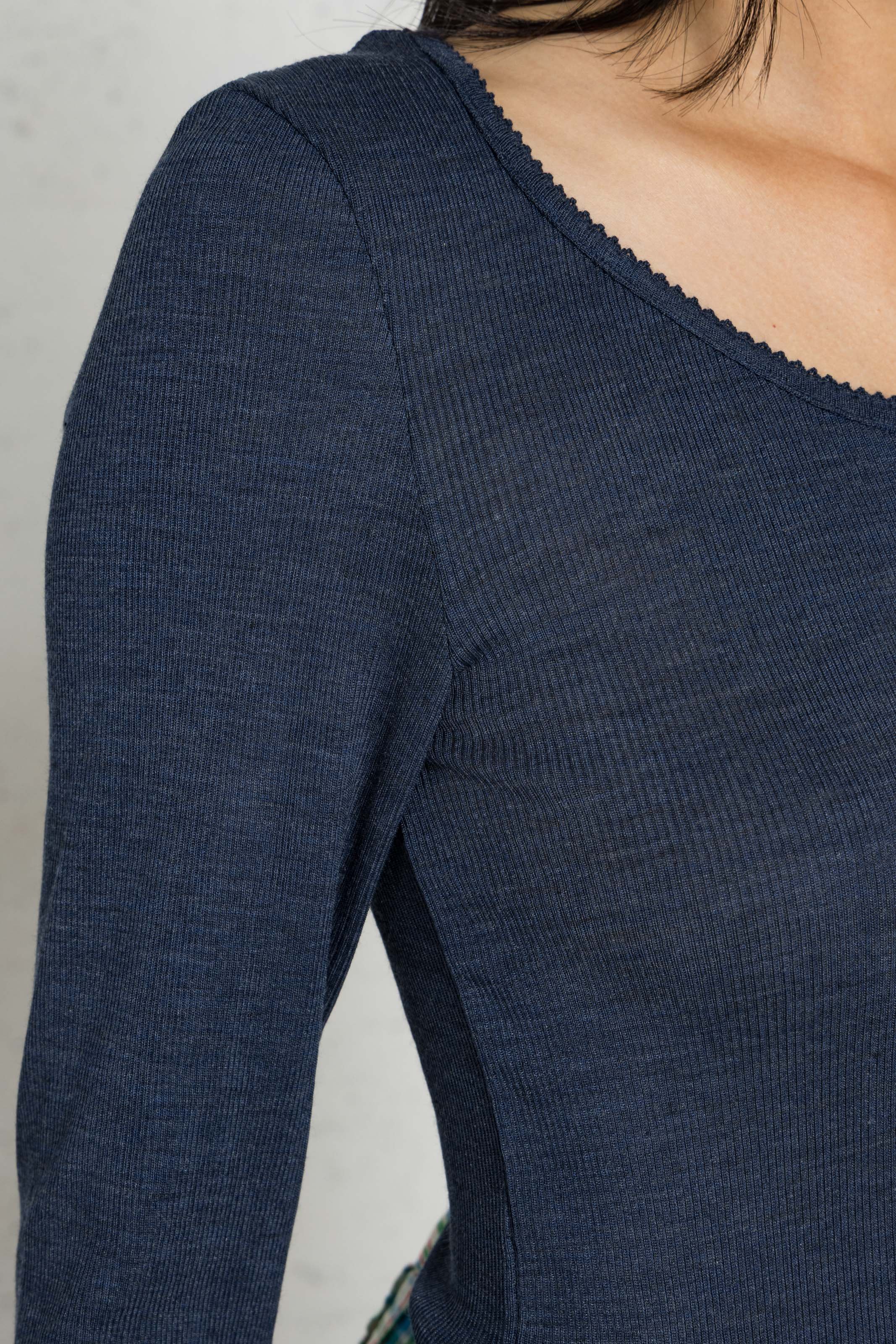 Tee-shirt manches longues uni ARMOR LUX Bleu