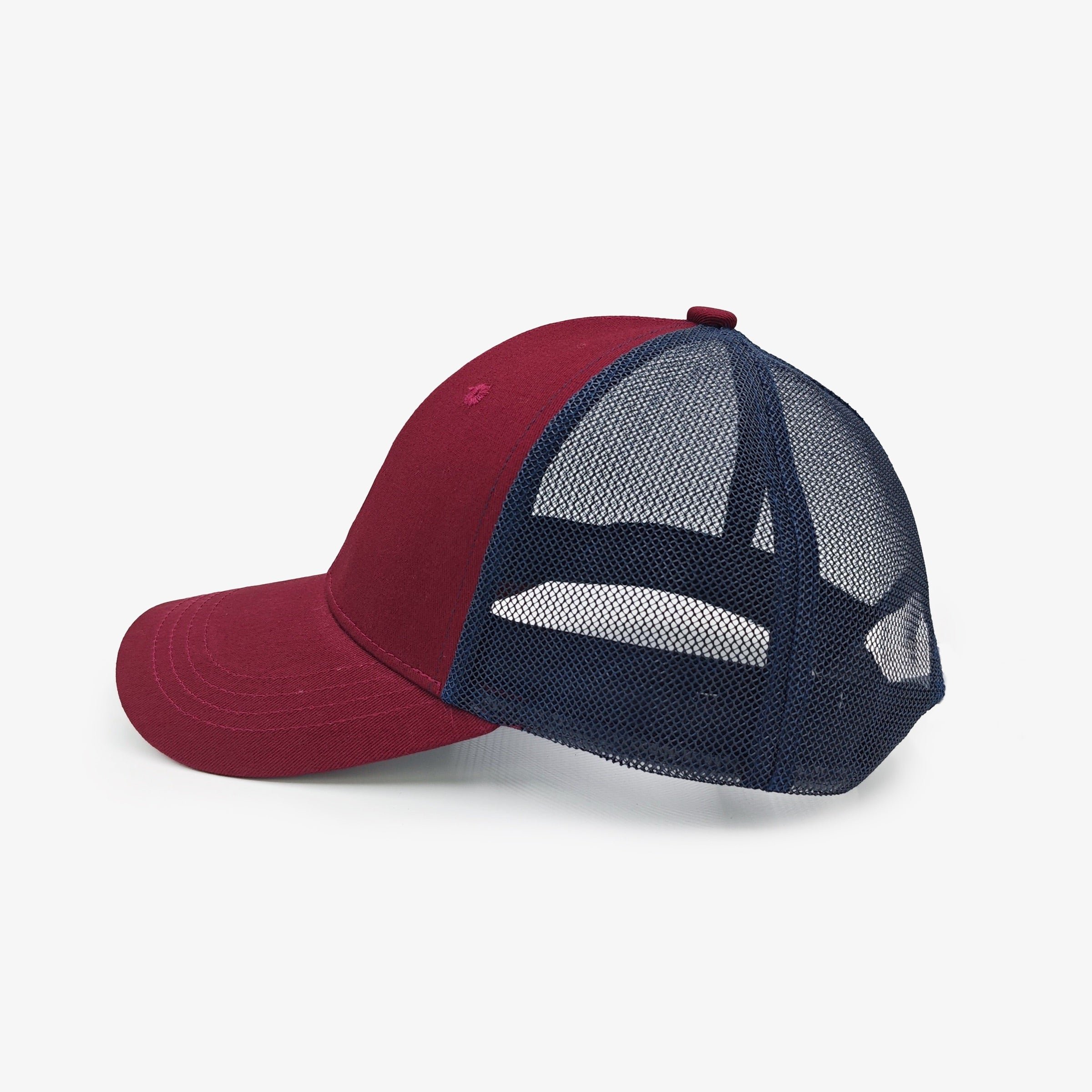 Red wine and navy blue trucker cap SERGE BLANCO Red