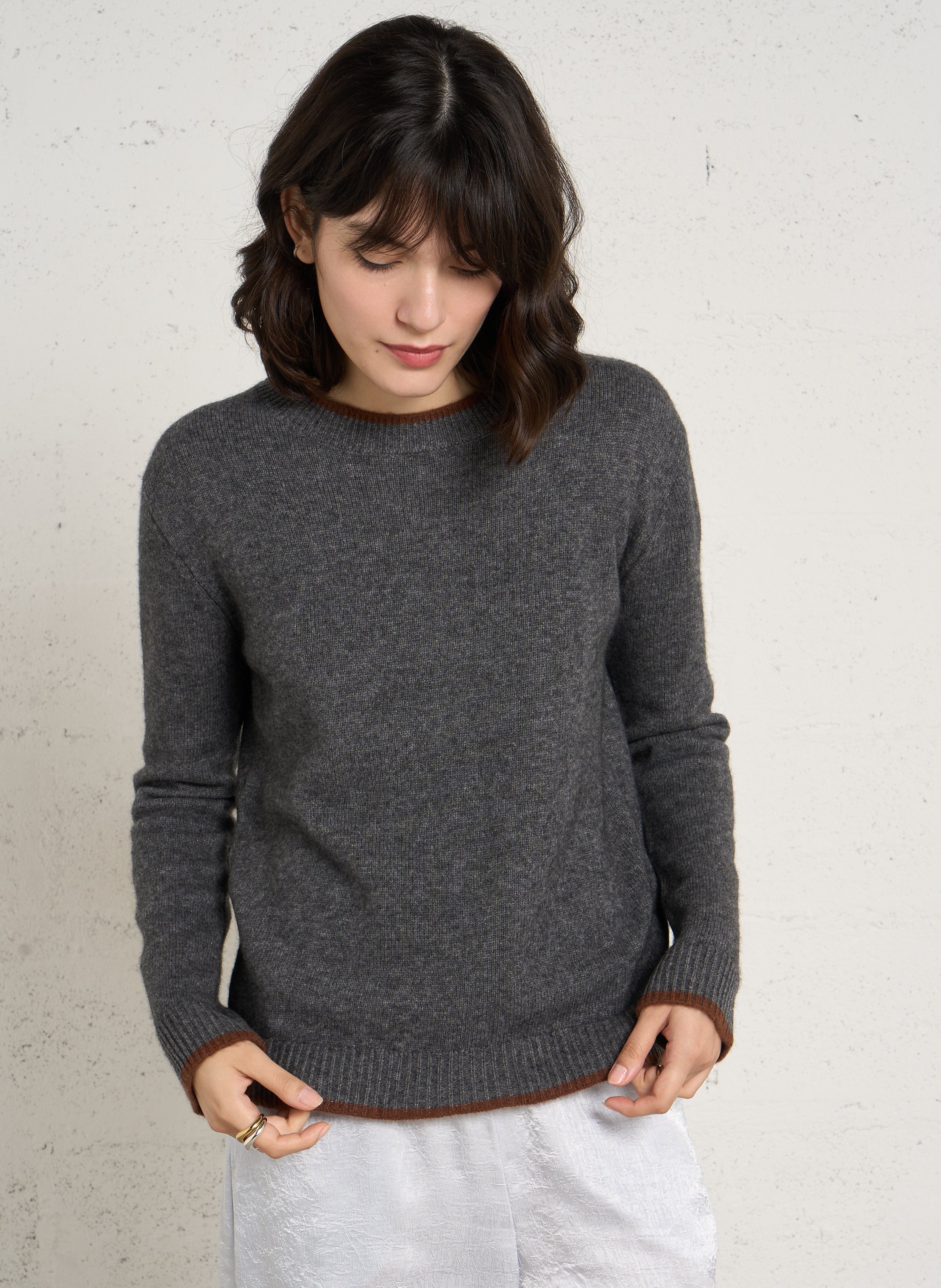 Fine wool sweater MAISON 123 Grey