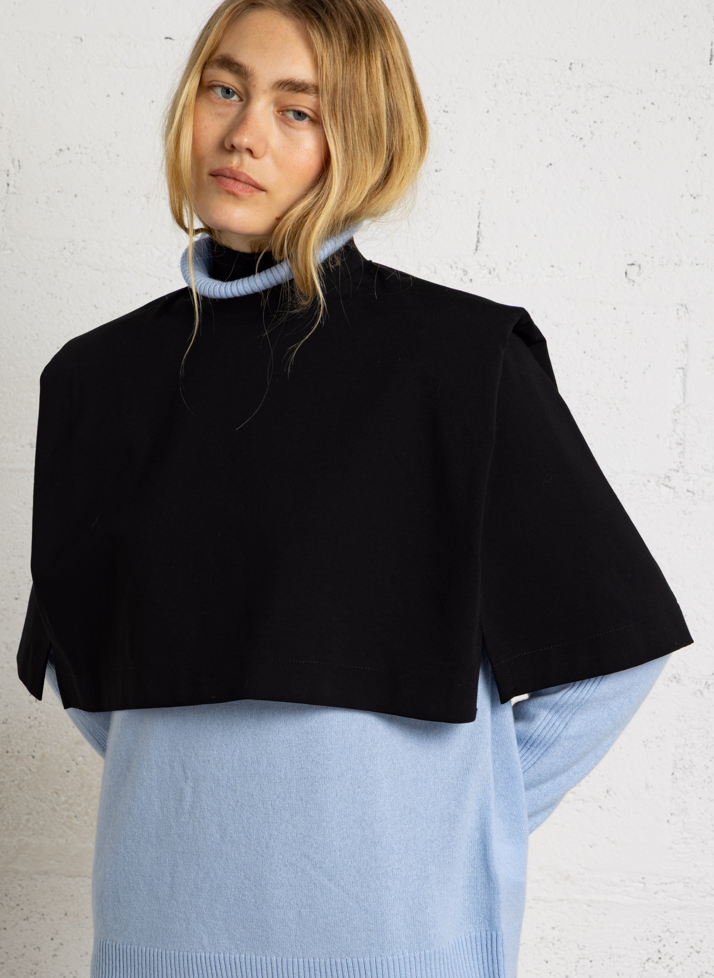 Ruime top met cape-effect IMPERIAL Zwart