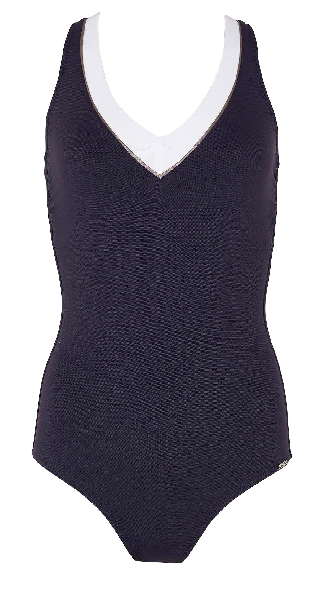 Maillot de bain 1 pièce décolleté LIVIA Bleu