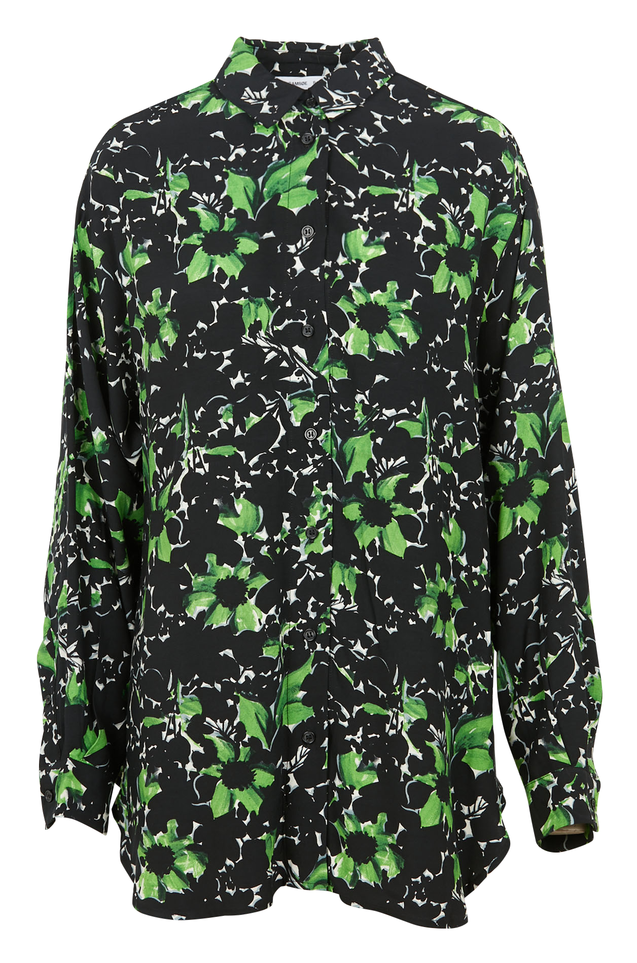 Fluid shirt with classic collar Multicolored