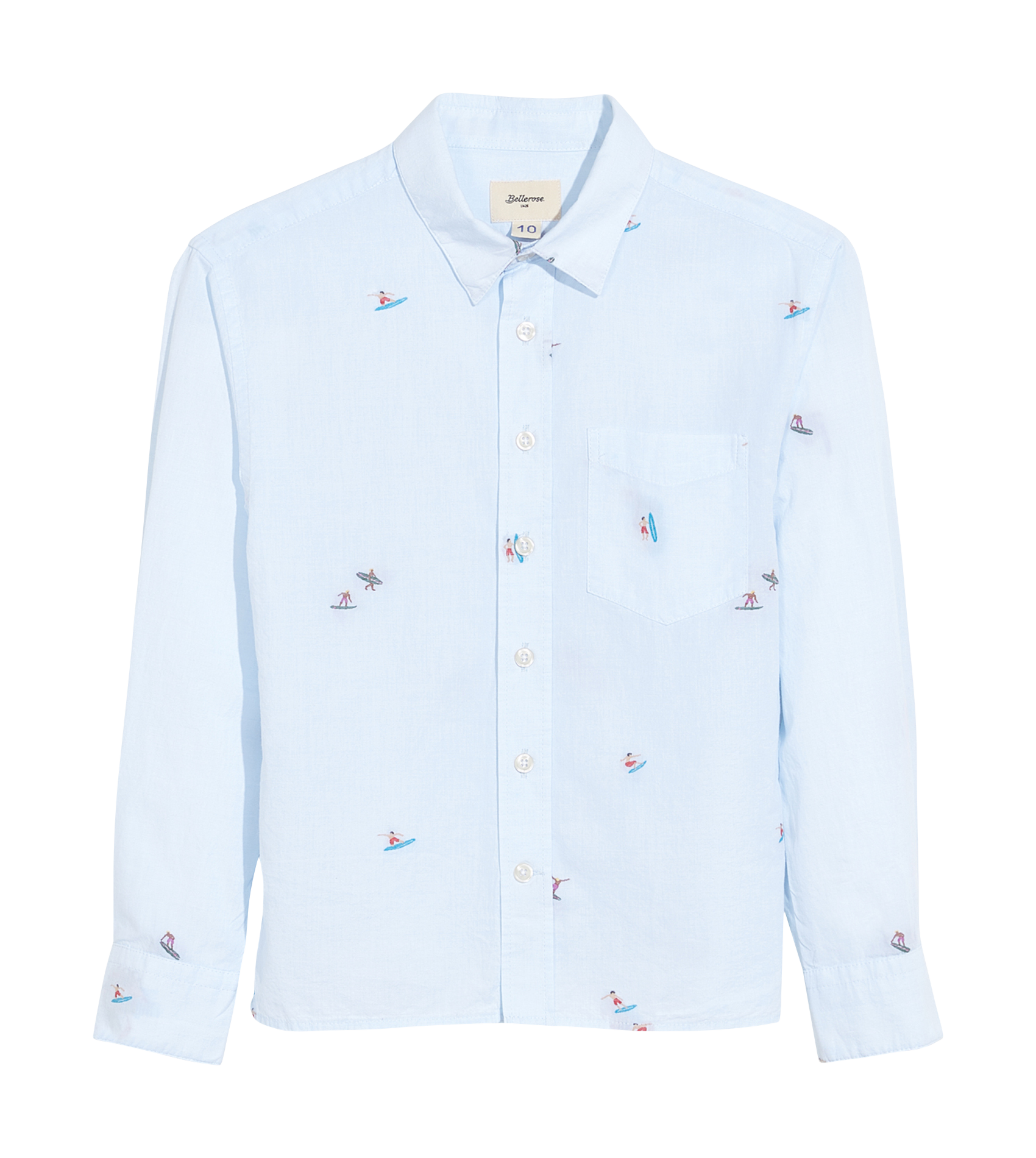 Oversized patterned cotton shirt BELLEROSE Grey